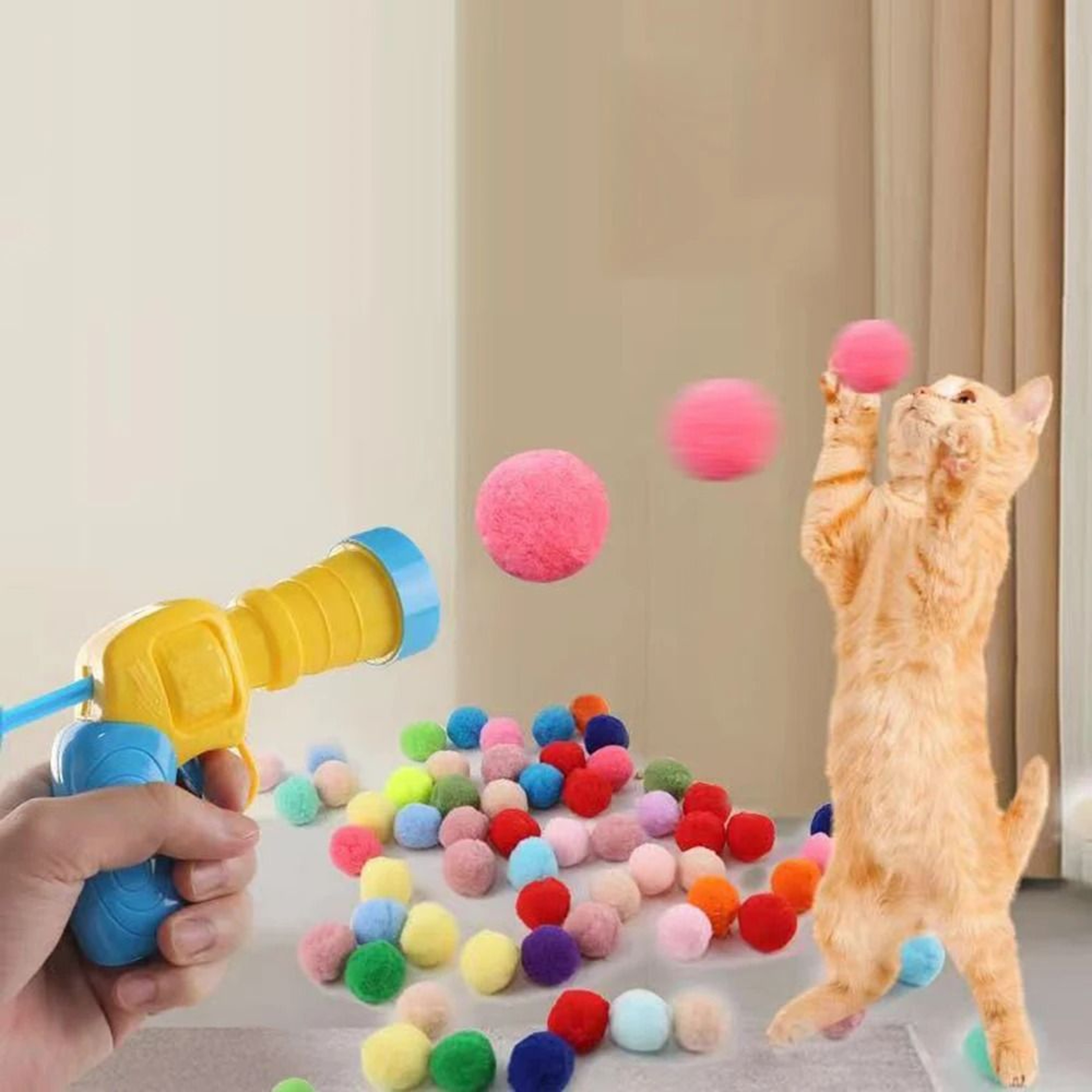 Interactive Plush Ball Launching Gun 1