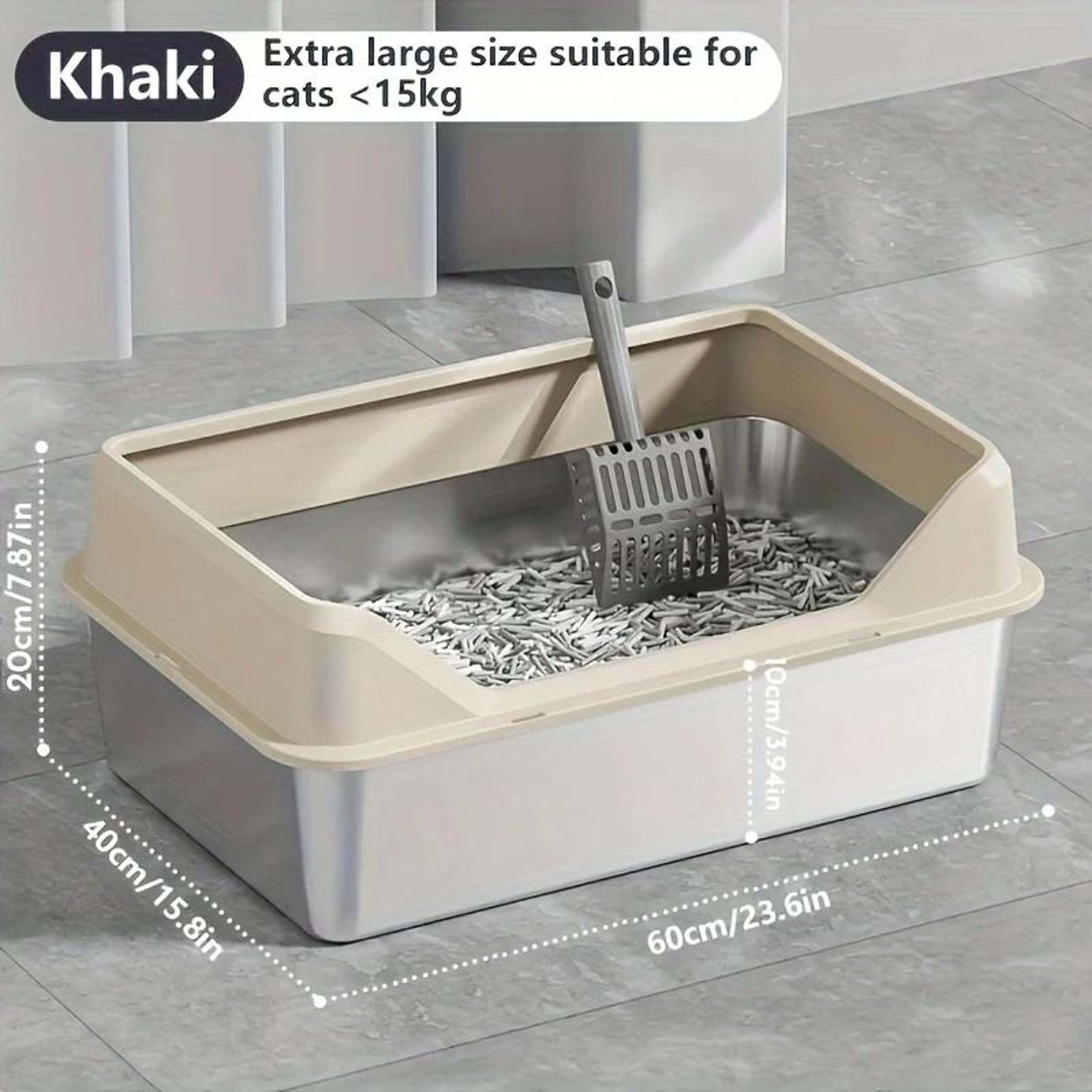 KEMORELA XL Stainless Steel Litter Enclosure 7