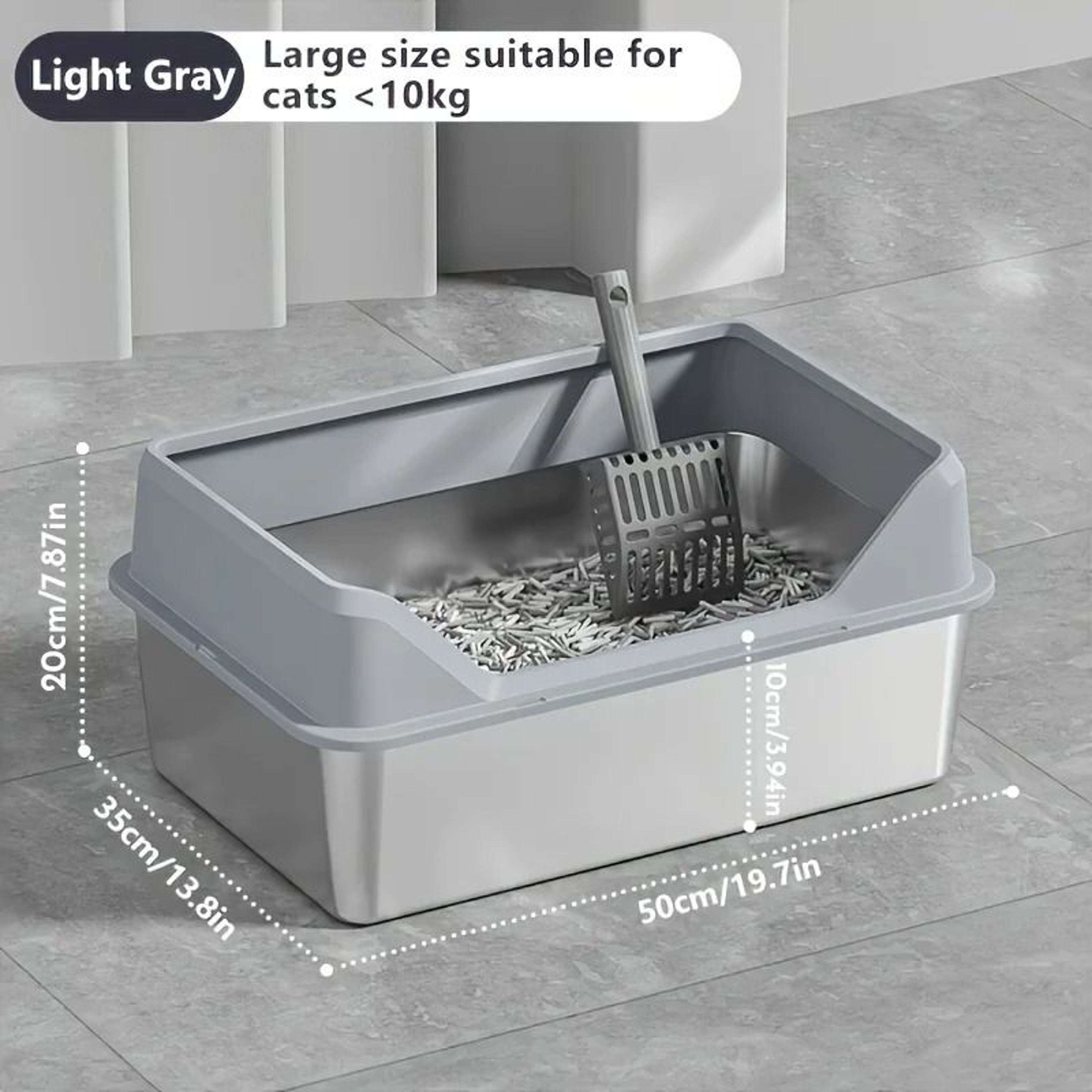 KEMORELA XL Stainless Steel Litter Enclosure 10