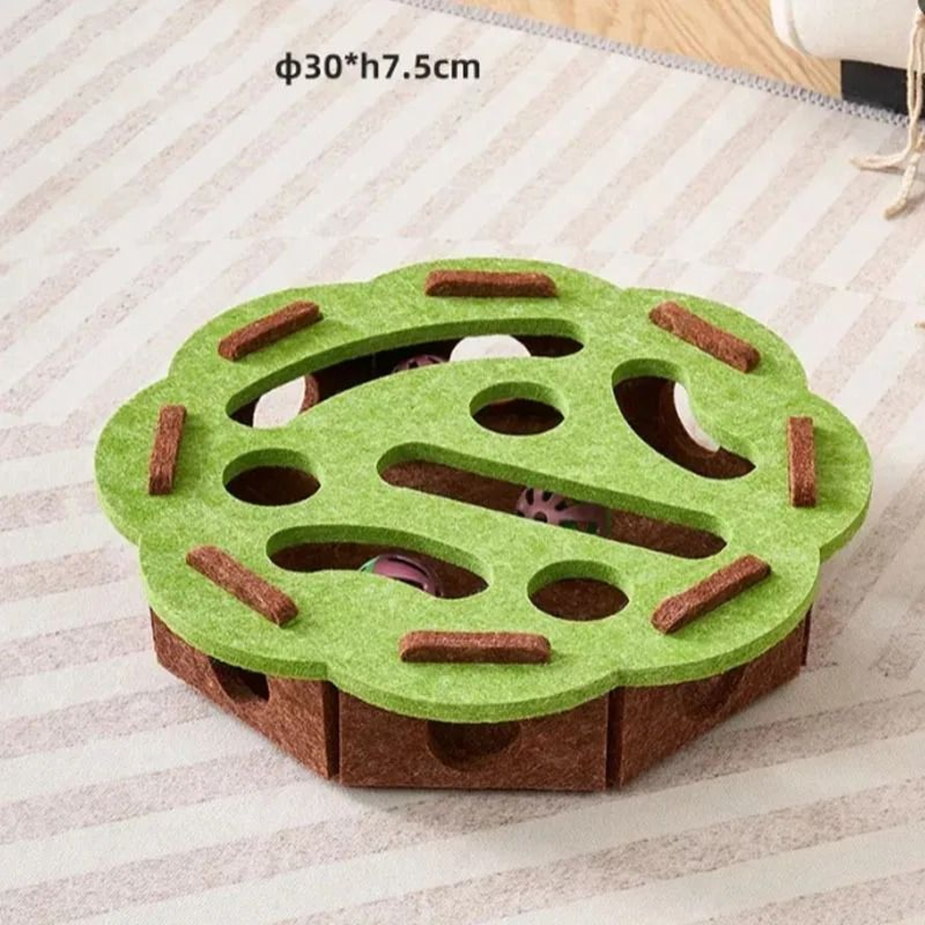 Vertical Sisal Scratching Post With Interactive Toy 7