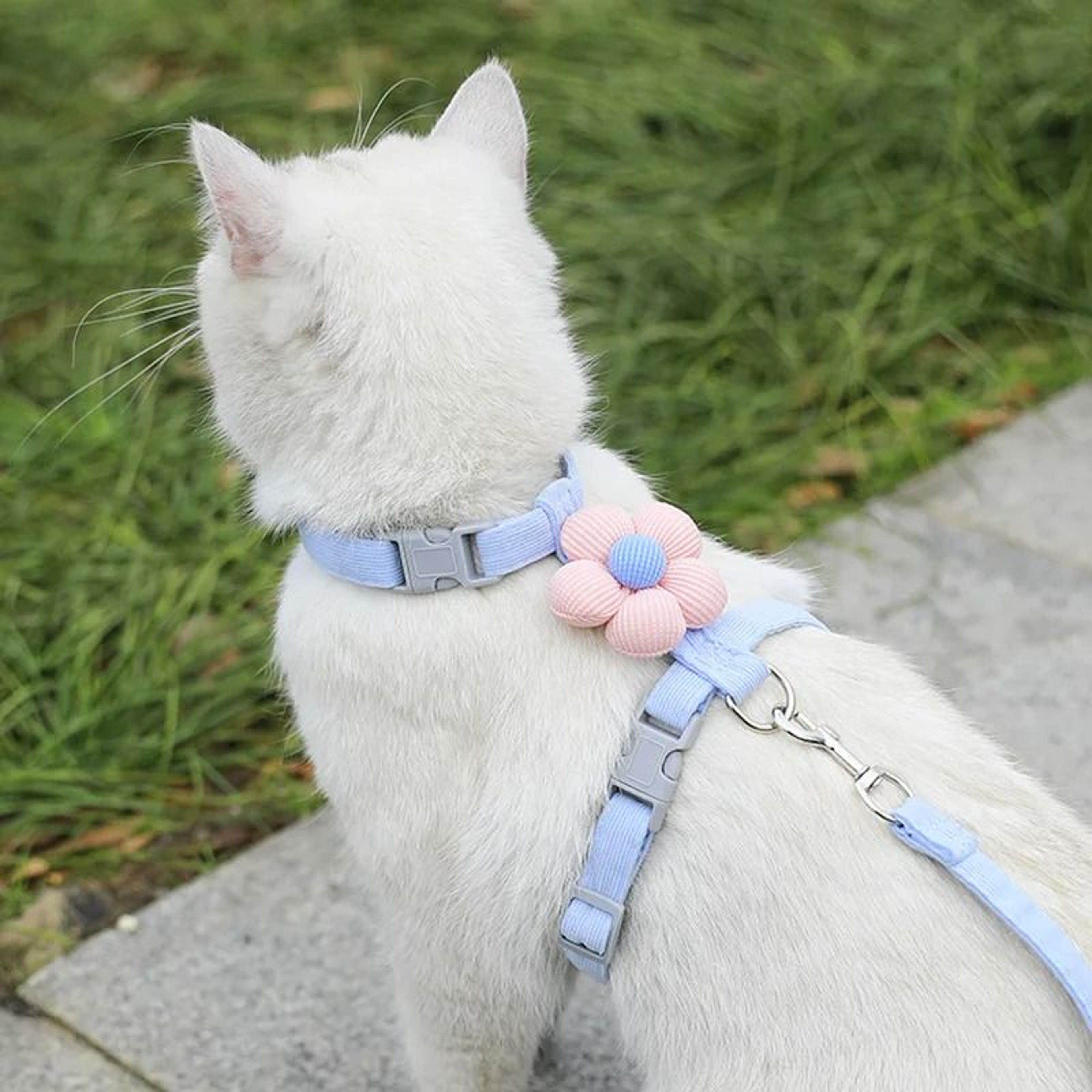 Pastel Flower Harness  Leash Set 0