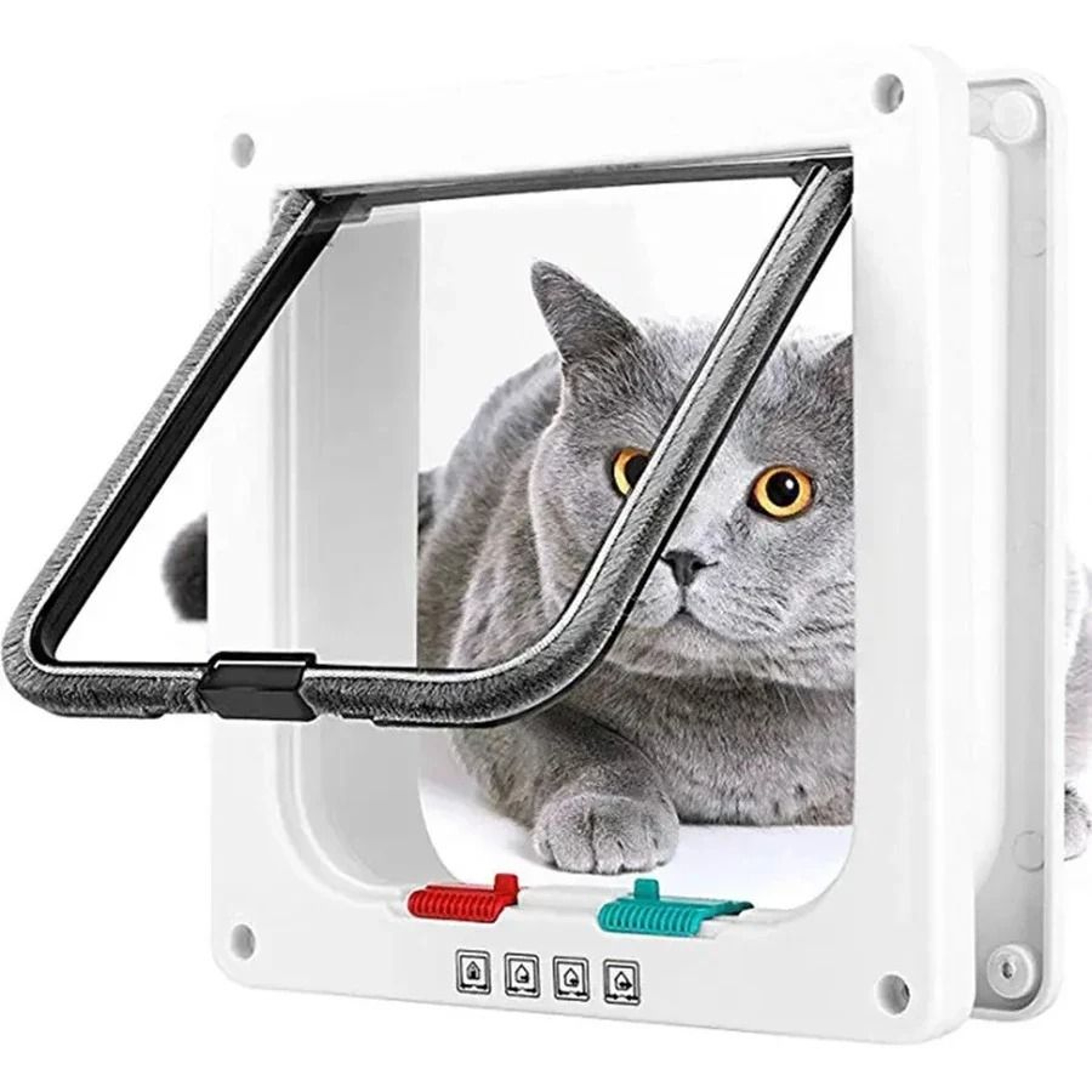 SafeGuard 4Way Locking Weatherproof Cat Door 1