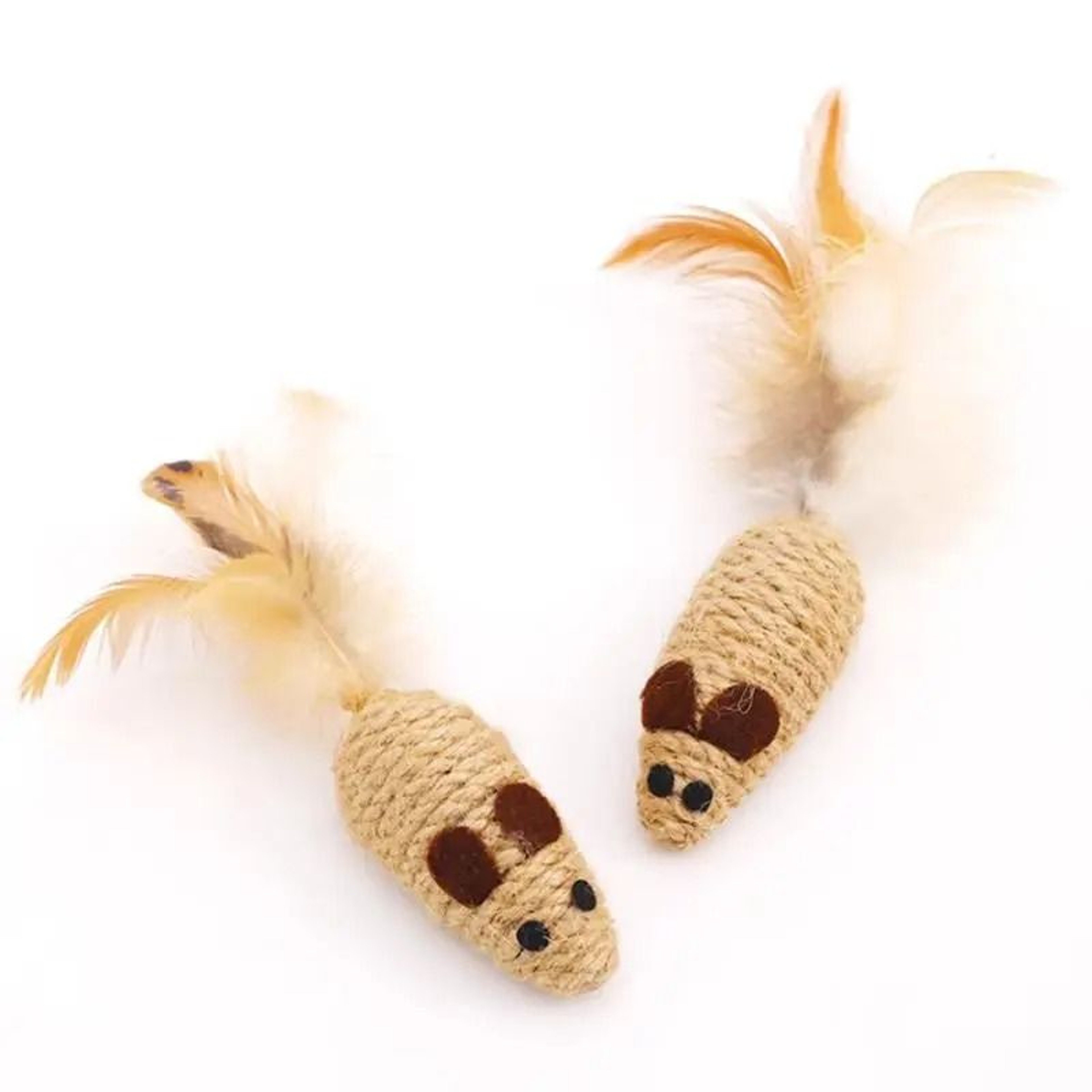 Sisal Hemp Mouse Feather Teaser 4