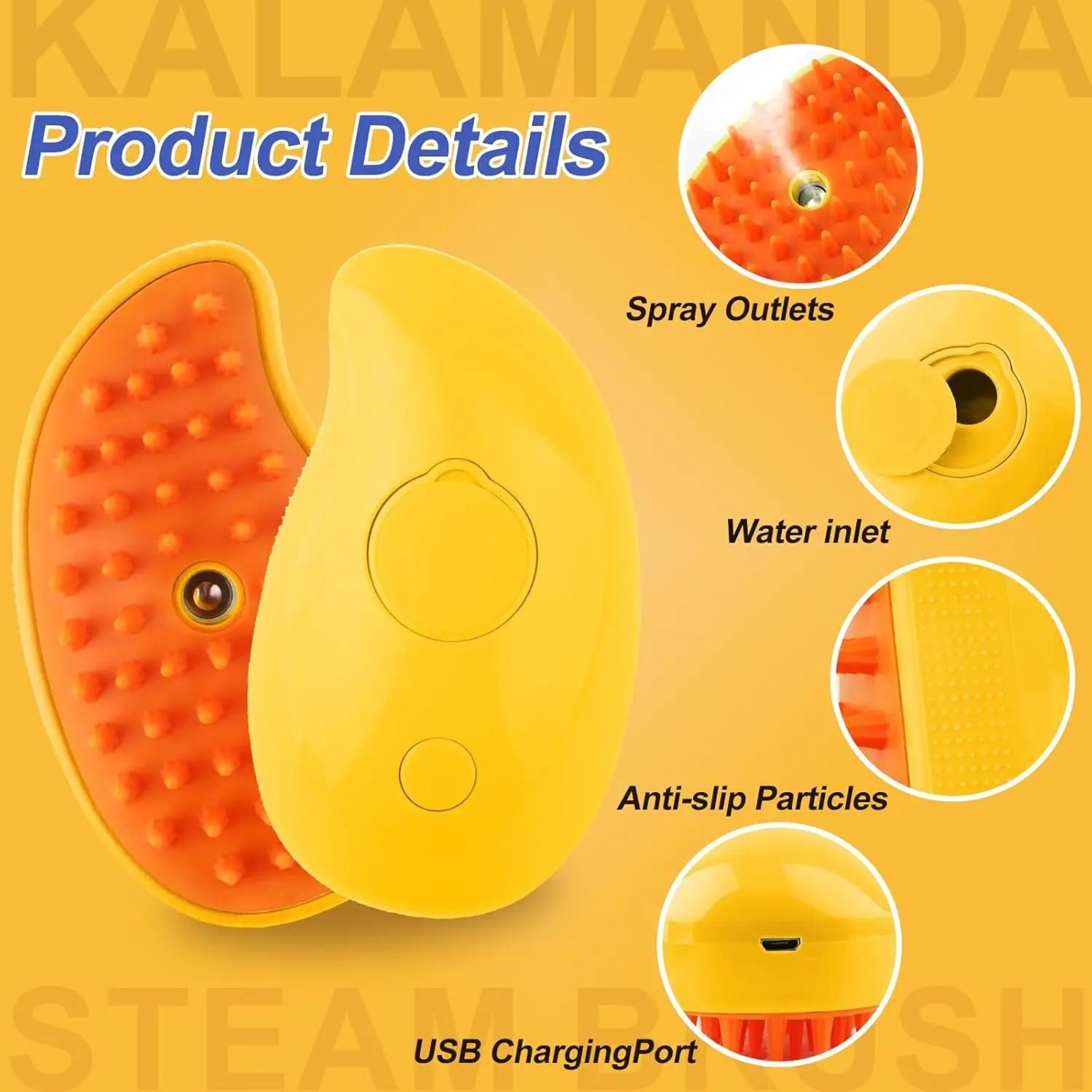3in1 Pet Steamy Grooming Brush 4