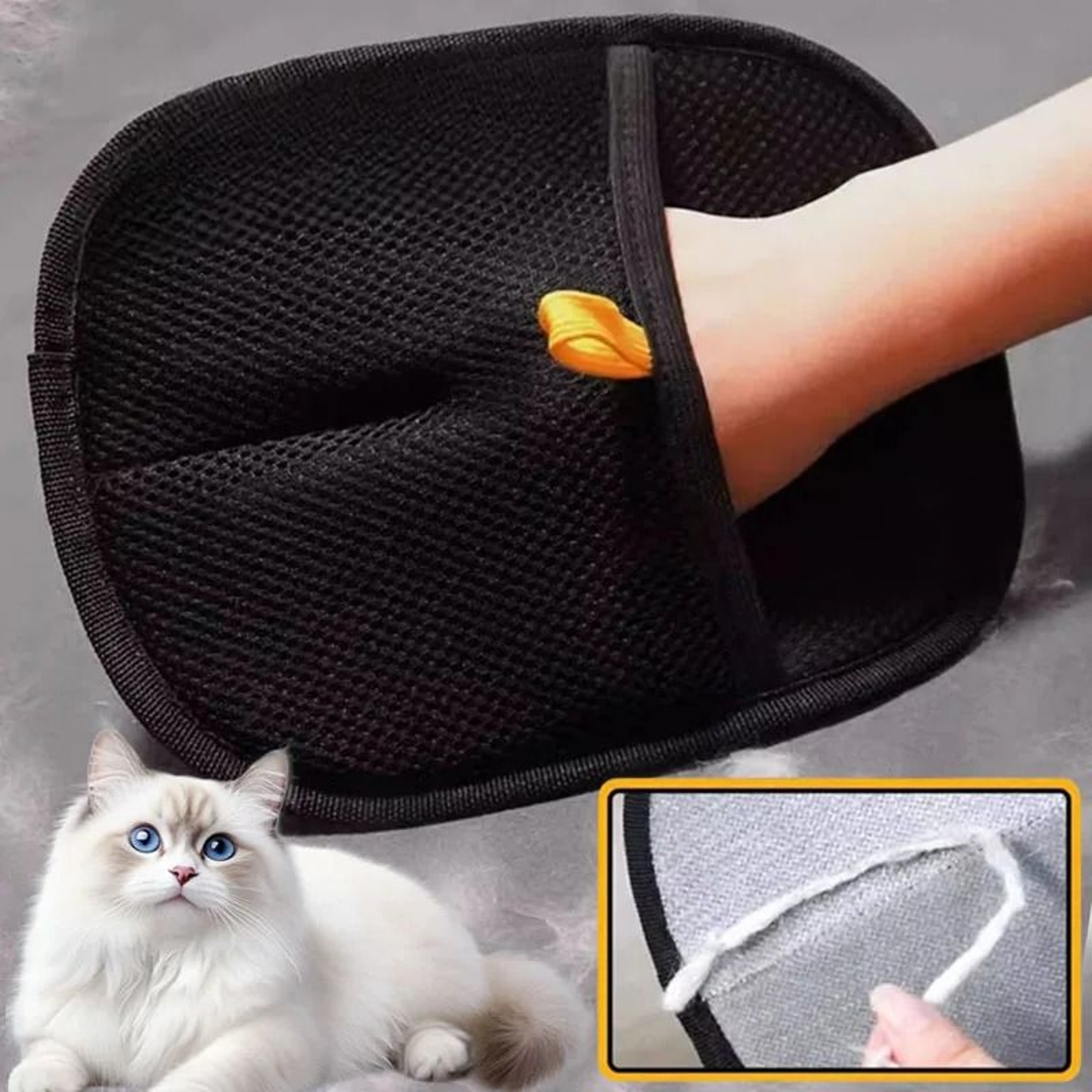 Reusable Electrostatic Pet Hair Grooming Glove 0