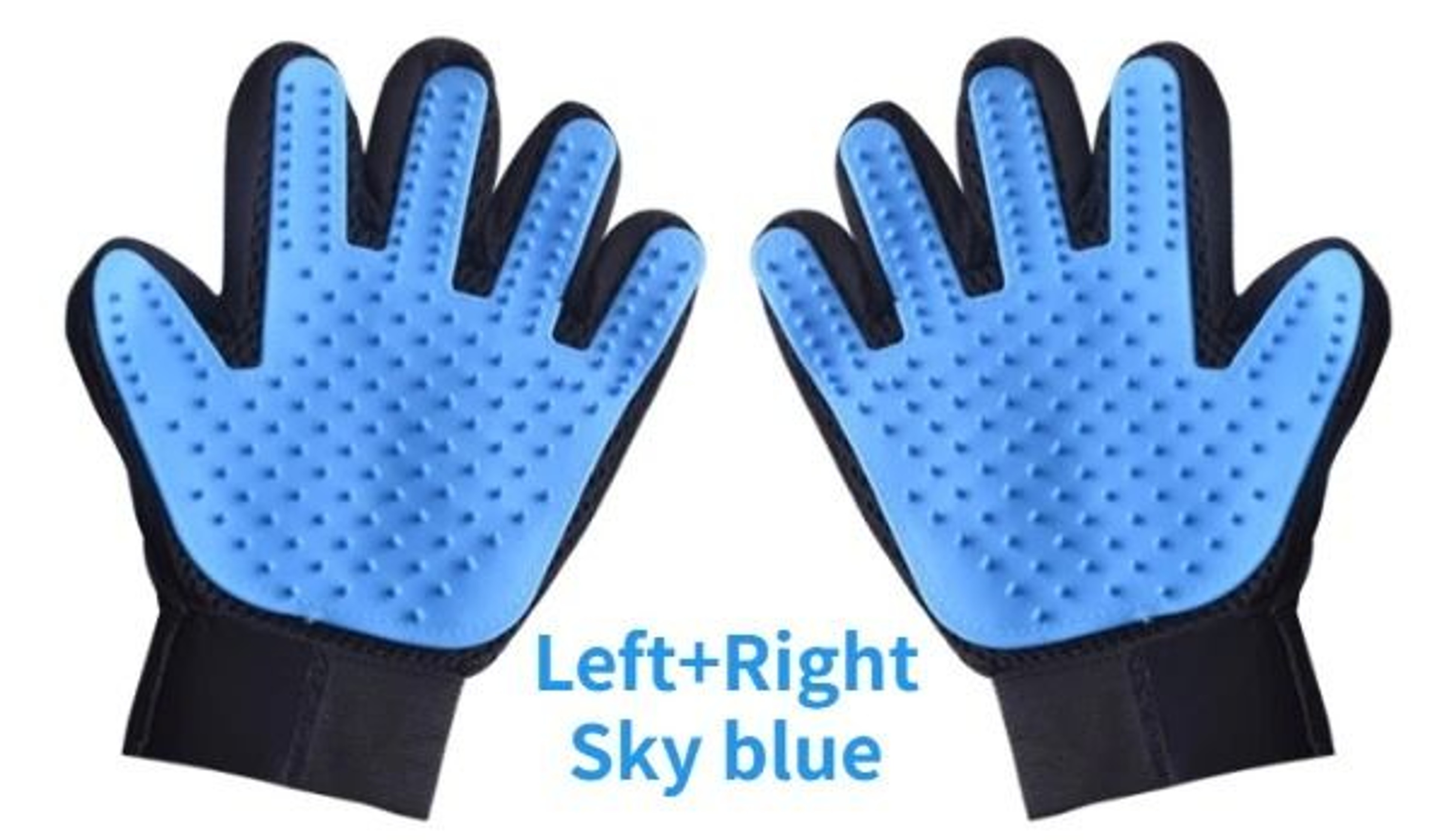 Silicone FiveFinger Pet DeShedding Grooming Glove 19