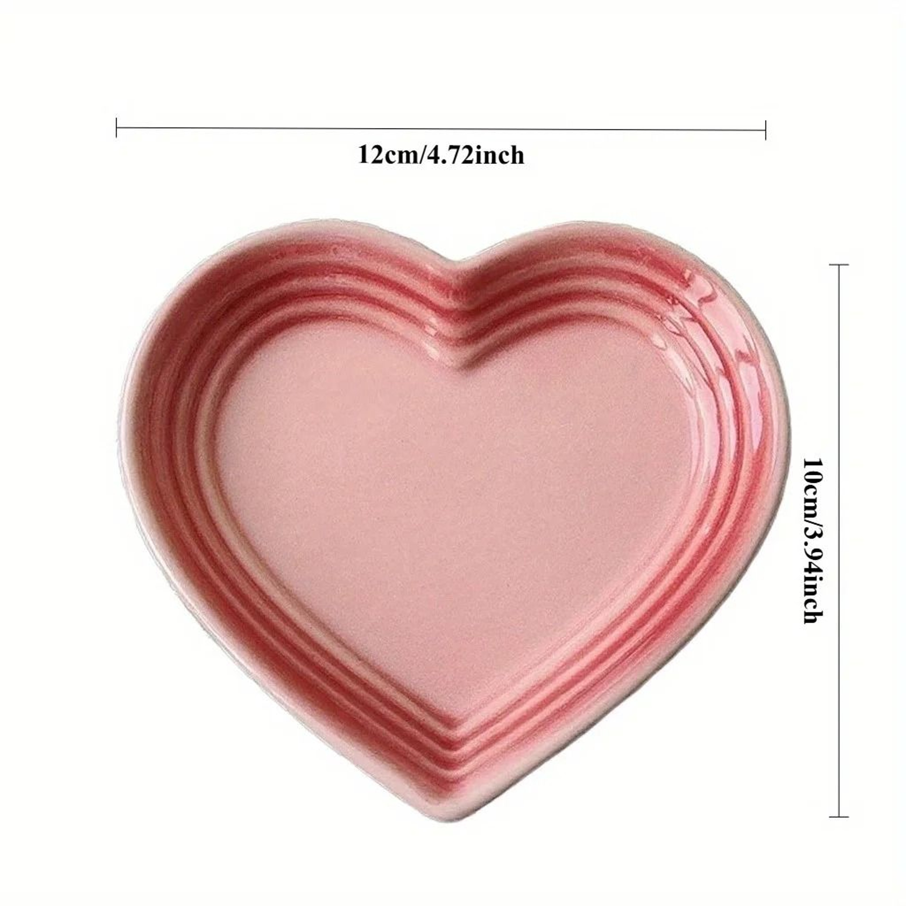 Gradient HeartShaped Ceramic Pet Bowl 1
