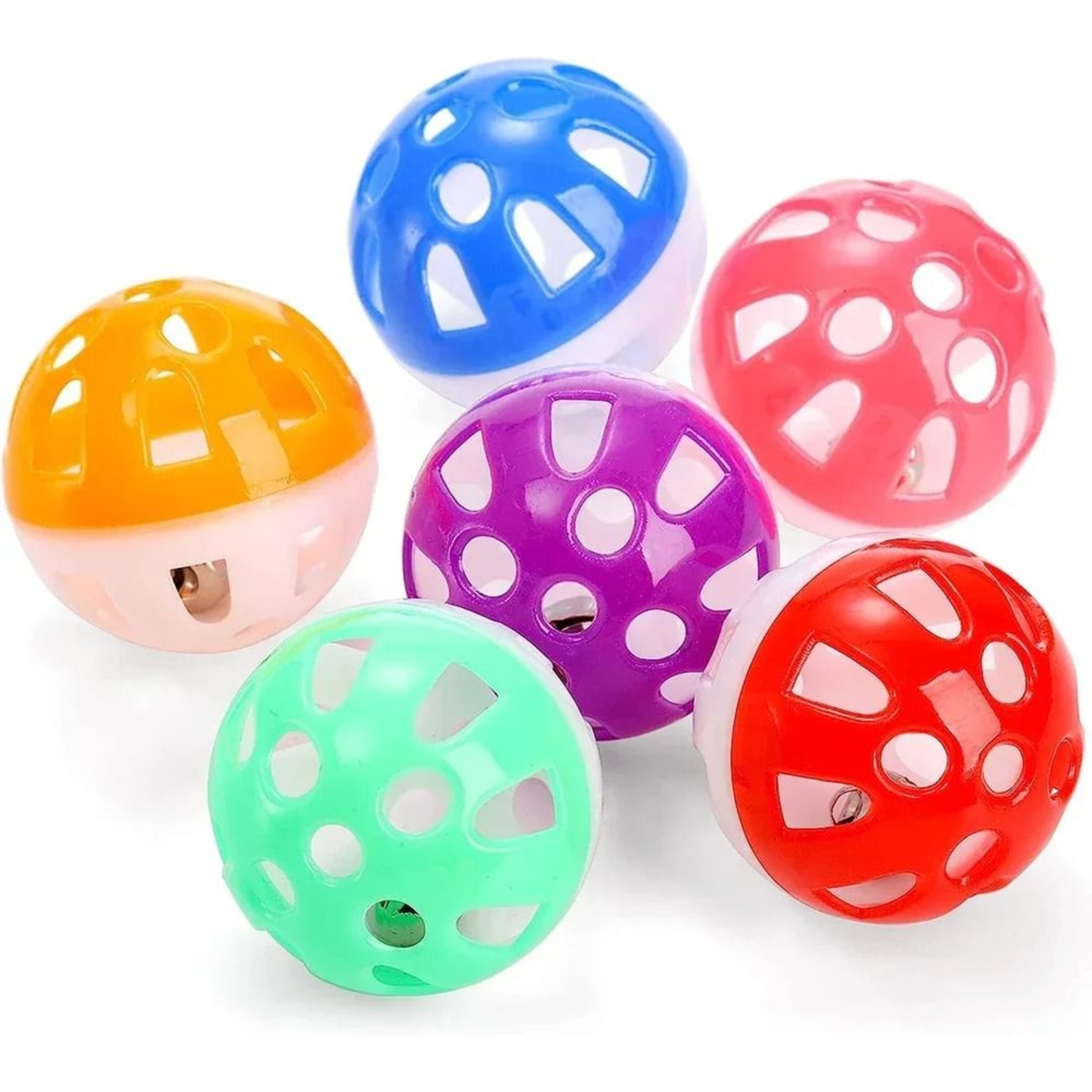 Interactive Plastic Rattle Ball Toys With Jingle Bells 2