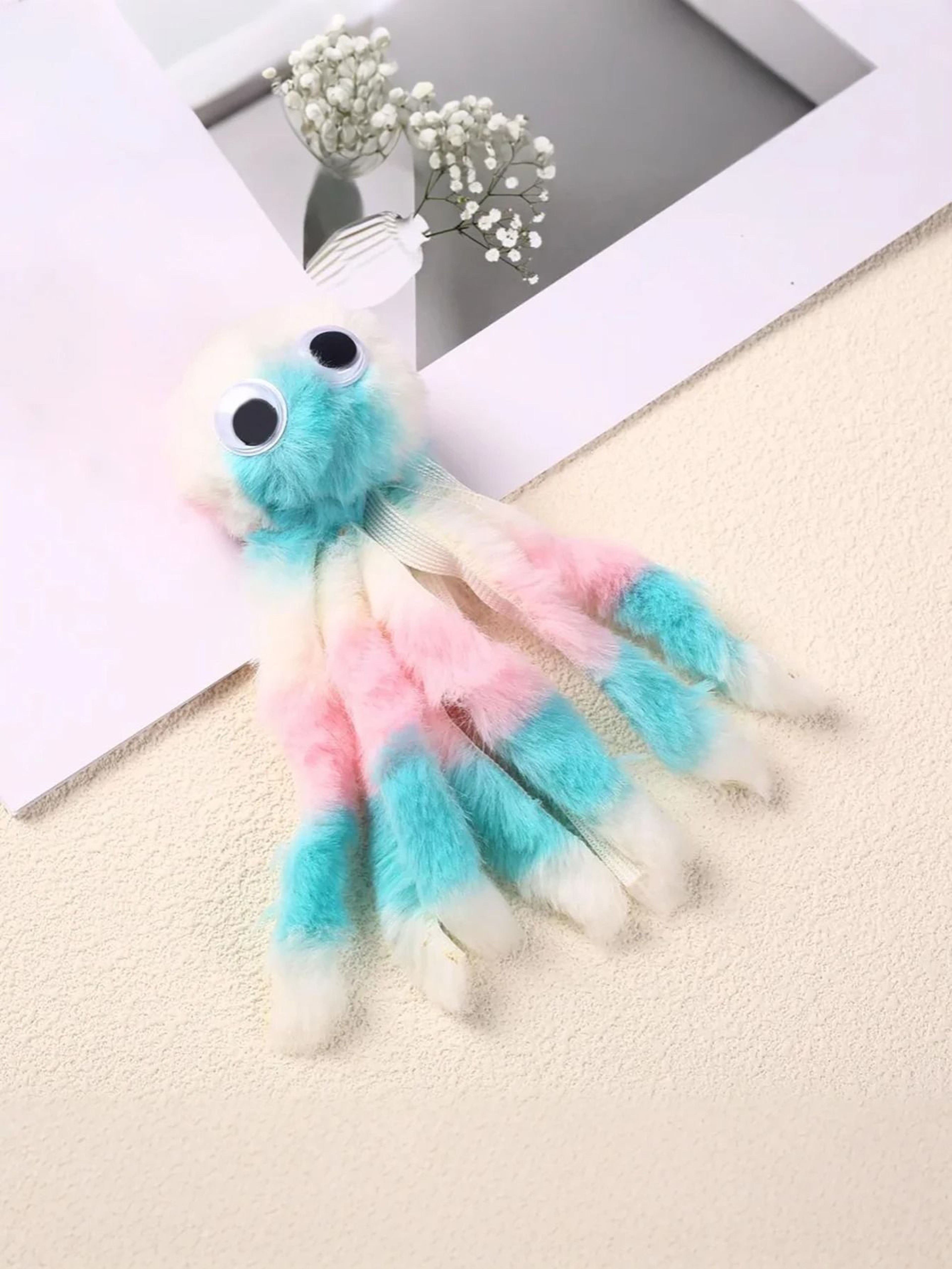 Interactive Rainbow Octopus Plush Pet Toy 10