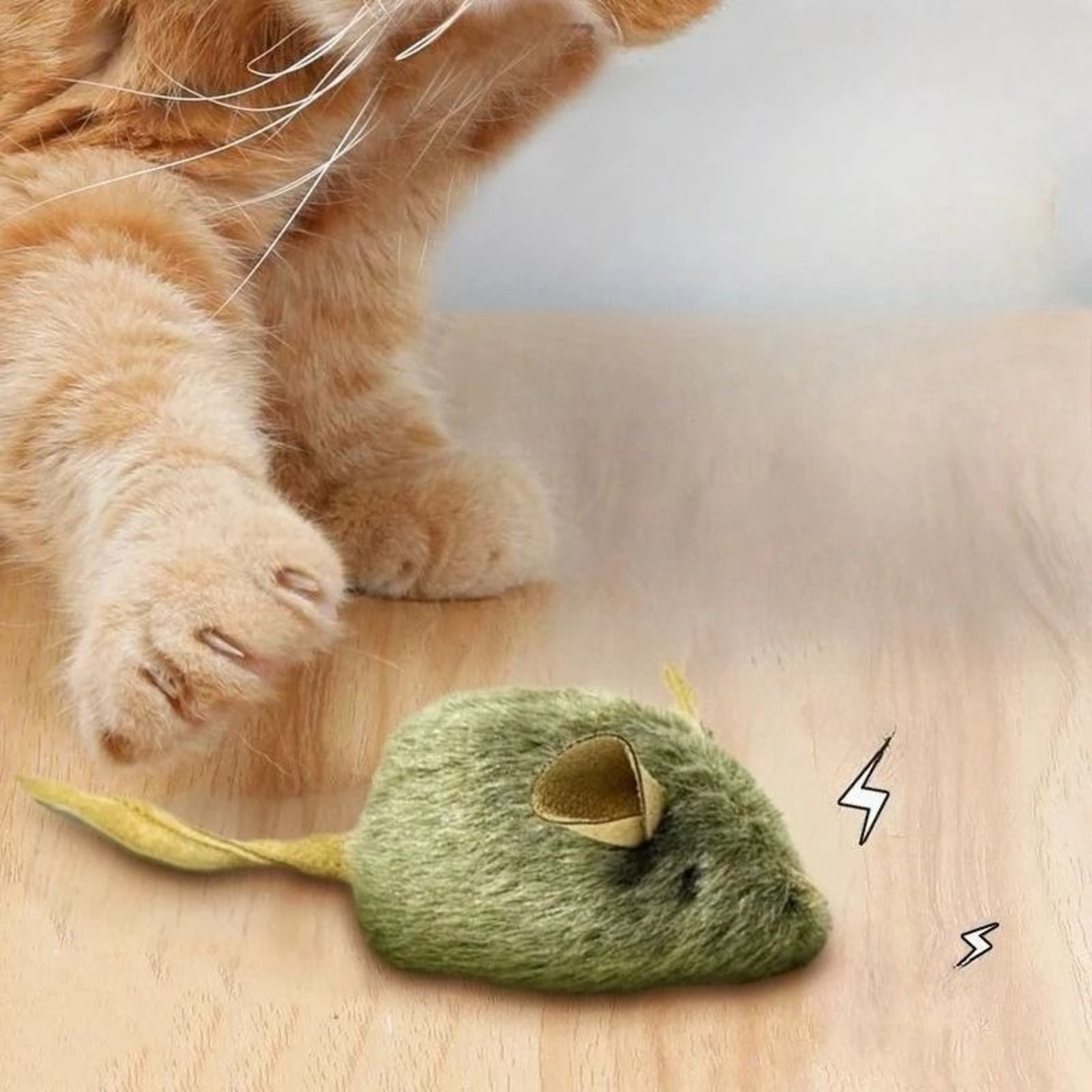 Smart MotionActivated Squeaky Plush Mouse Toy 4