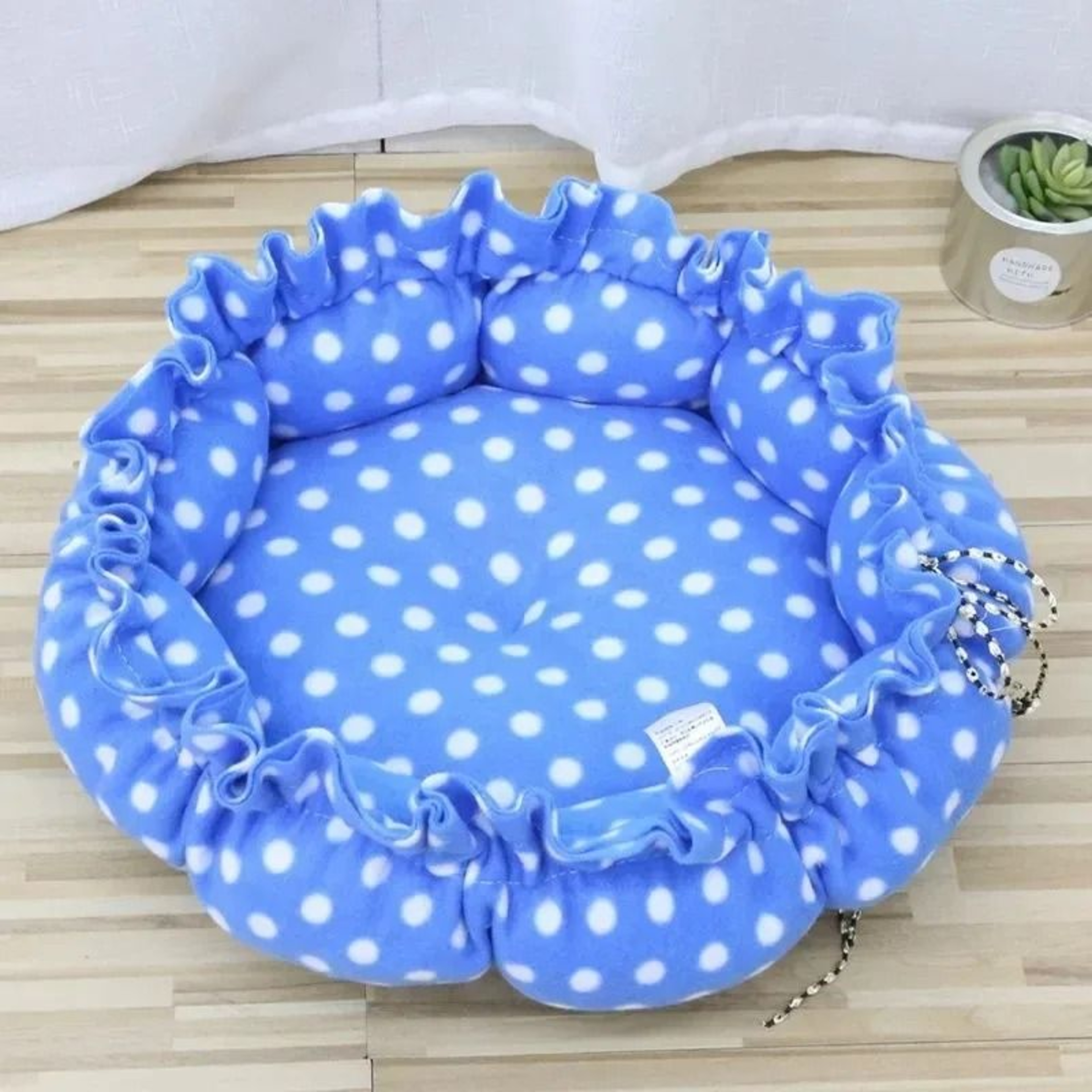 Plush Nesting Donut Pet Bed  Cushion Basket 5