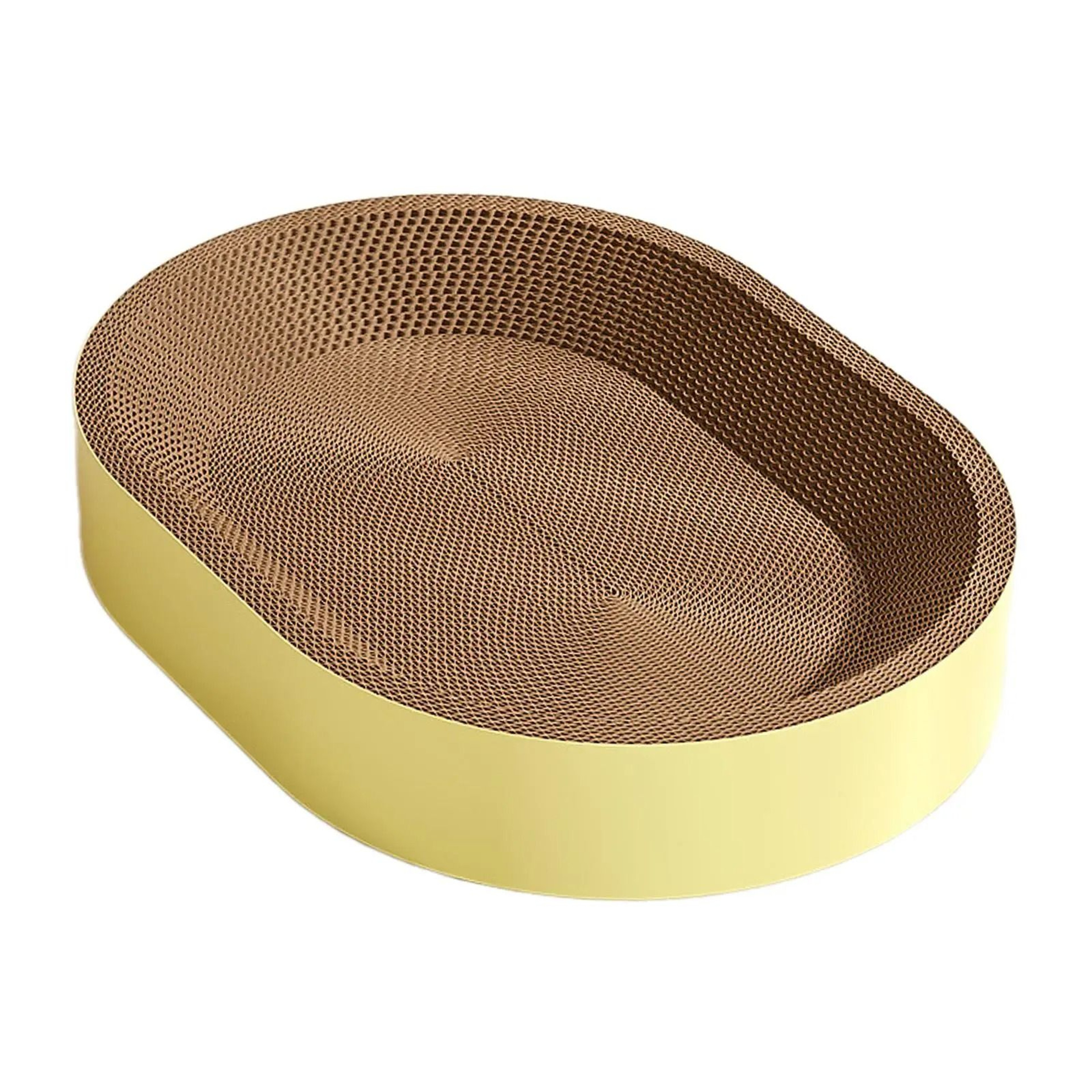 Ergonomic Oval Corrugated Cat Scratcher Bowl  Lounge Bed 1