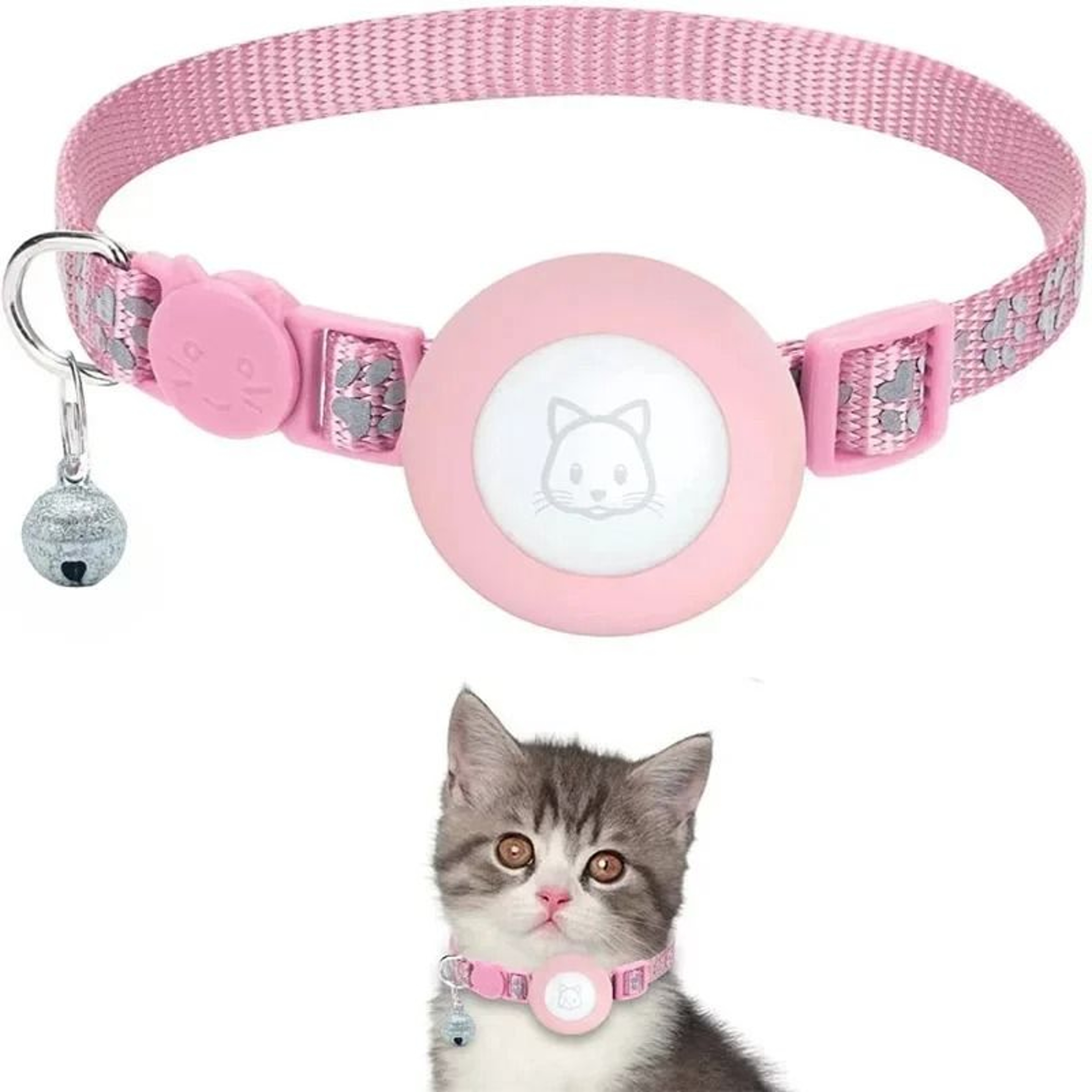 Reflective AirTag Safety Breakaway Kitten  Puppy Collar 9