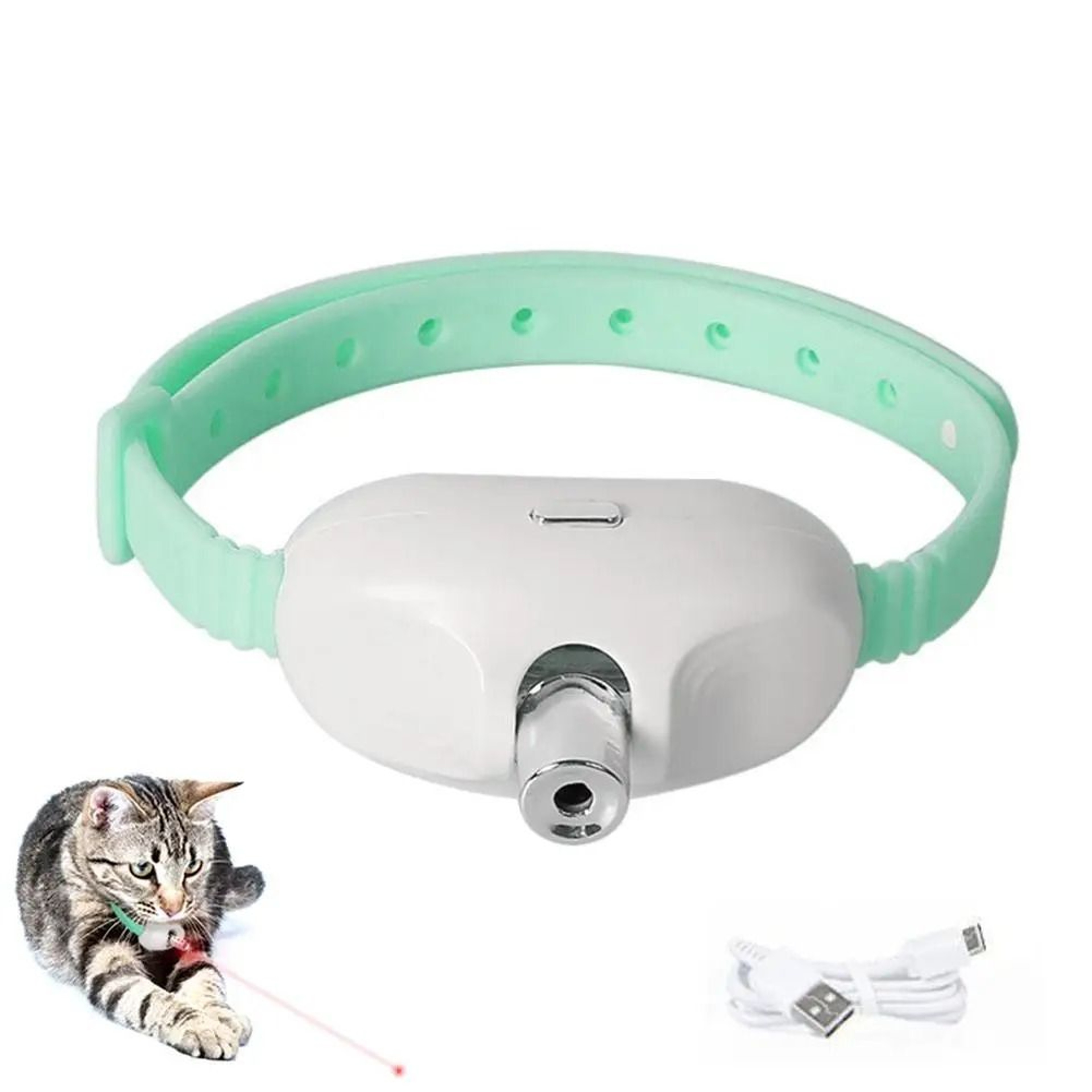 Smart HandsFree Red Laser Chase Wearable Cat Teasing Collar 6
