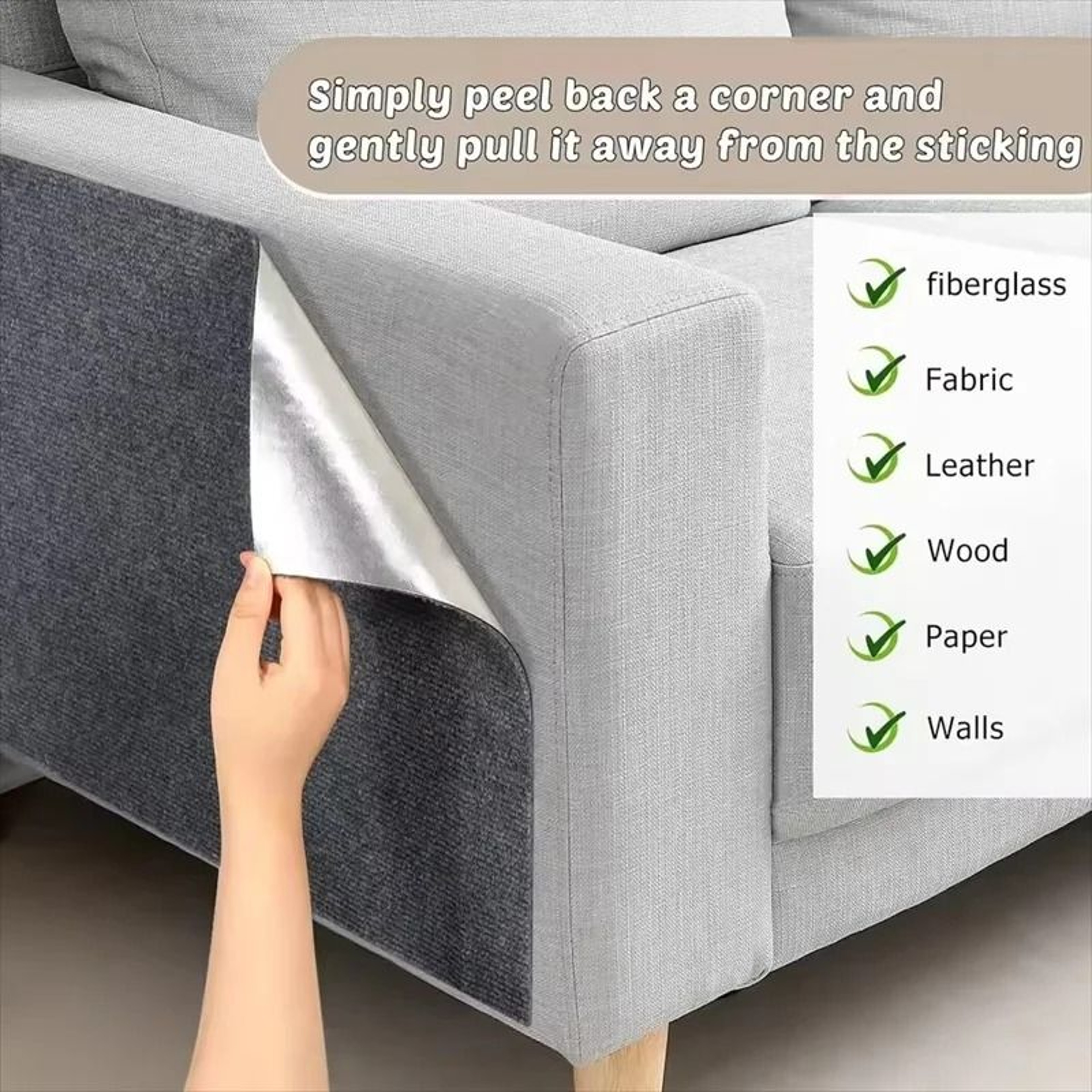 SelfAdhesive HeavyDuty Trimmable Carpet Scratching Mat 2