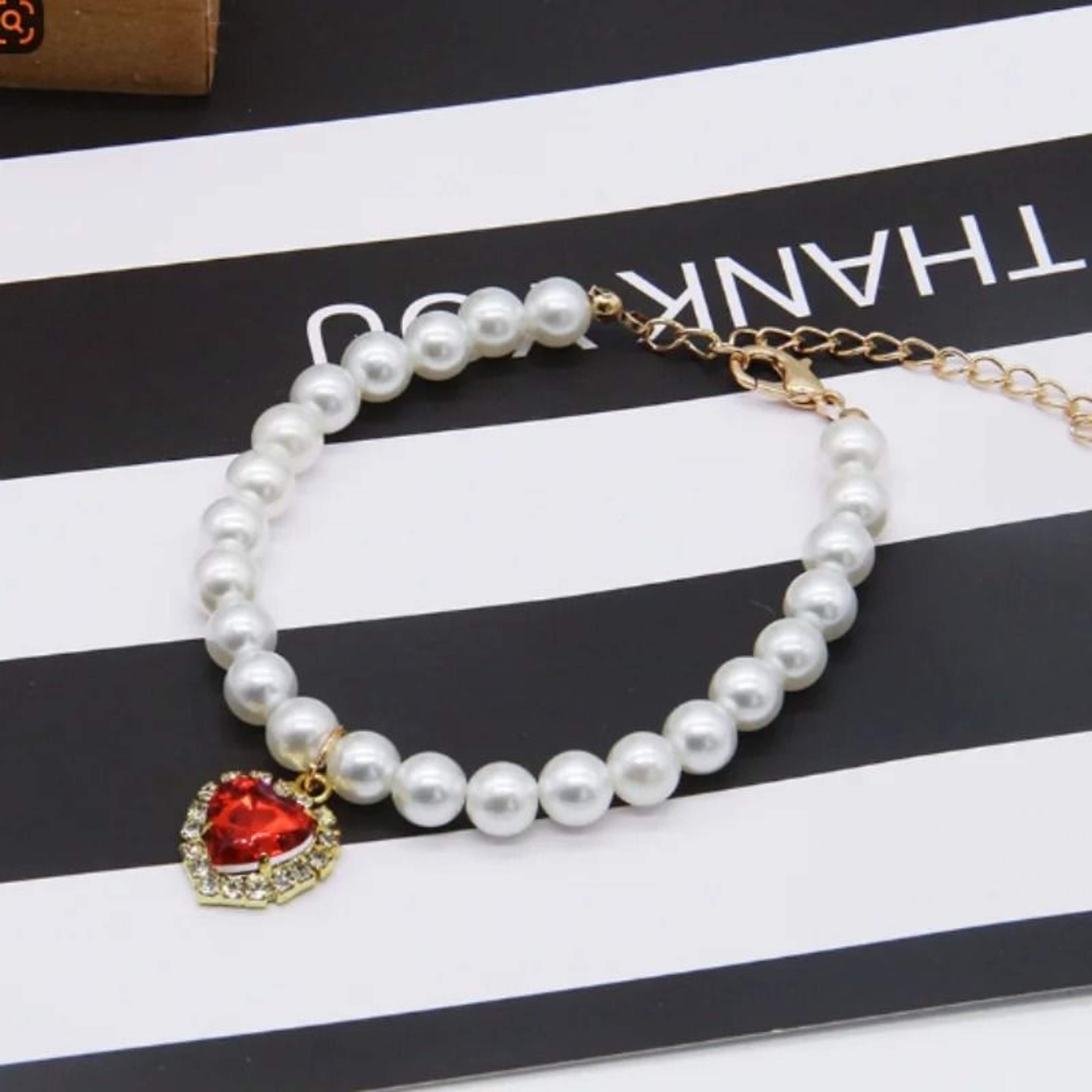 Exquisite Simulated Pearl Adjustable Cat Collar Necklace 10