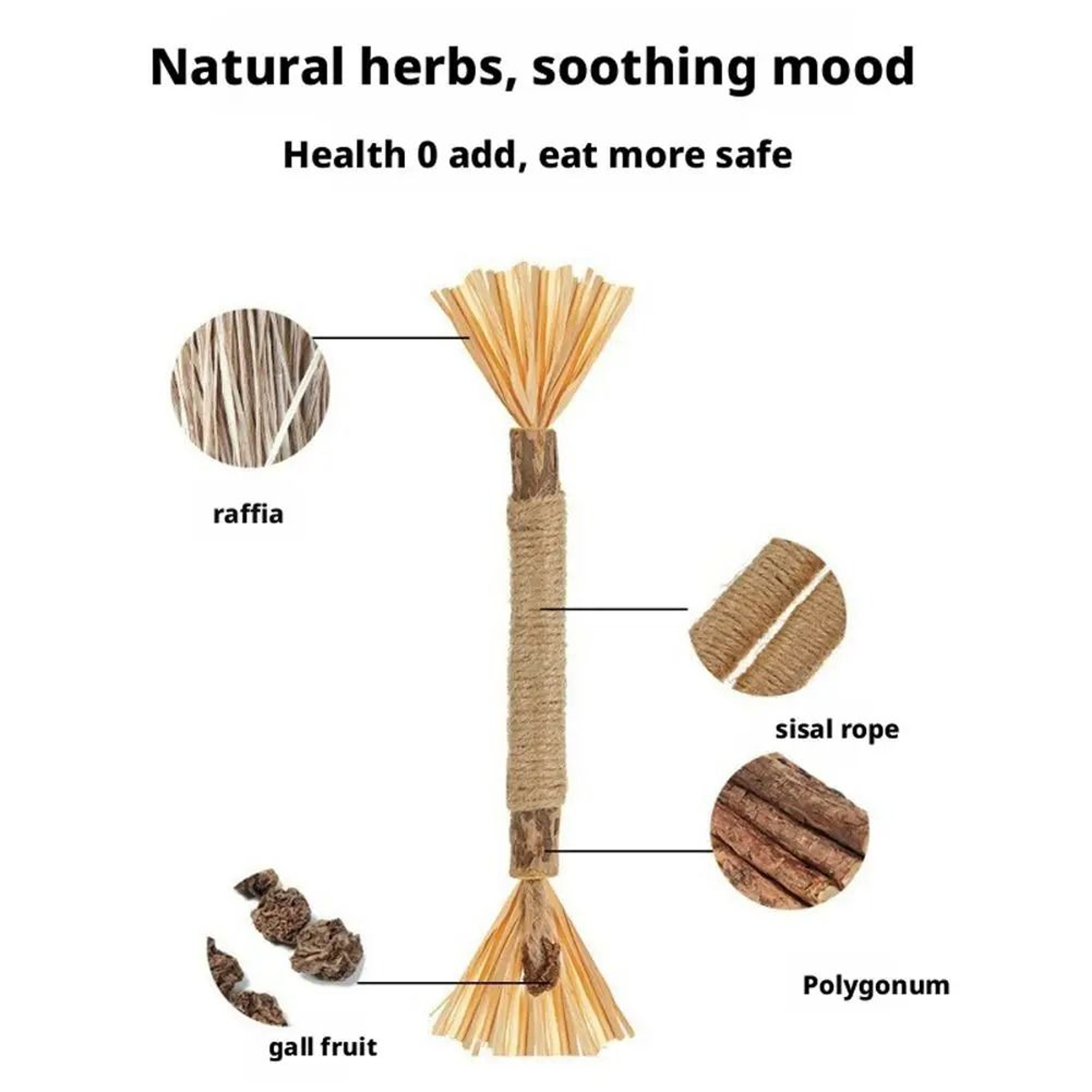 Natural Silvervine  Lafite Grass Dental Teething Stick Toy 4