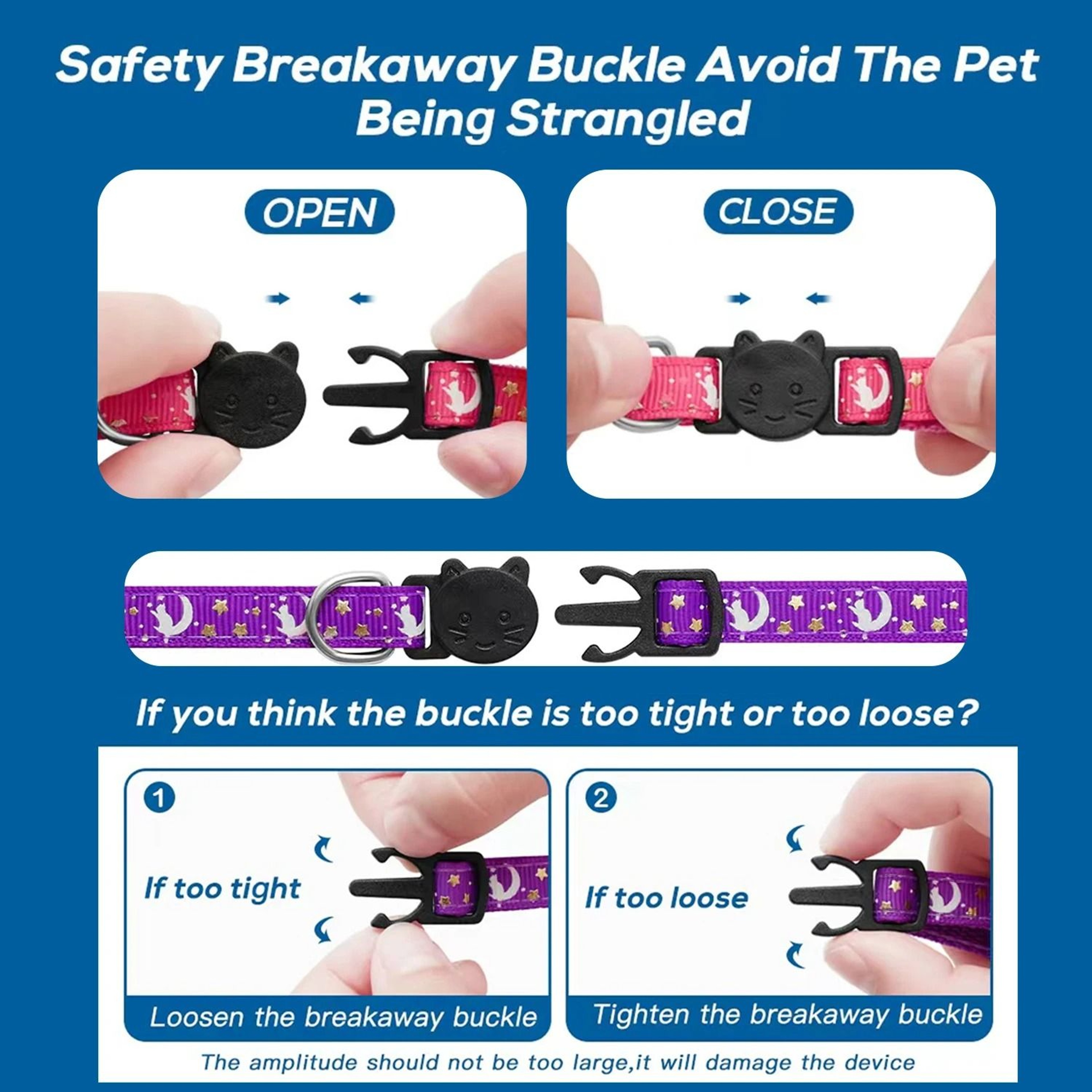 Celestial AirTag GlowintheDark Breakaway Cat Collar 5