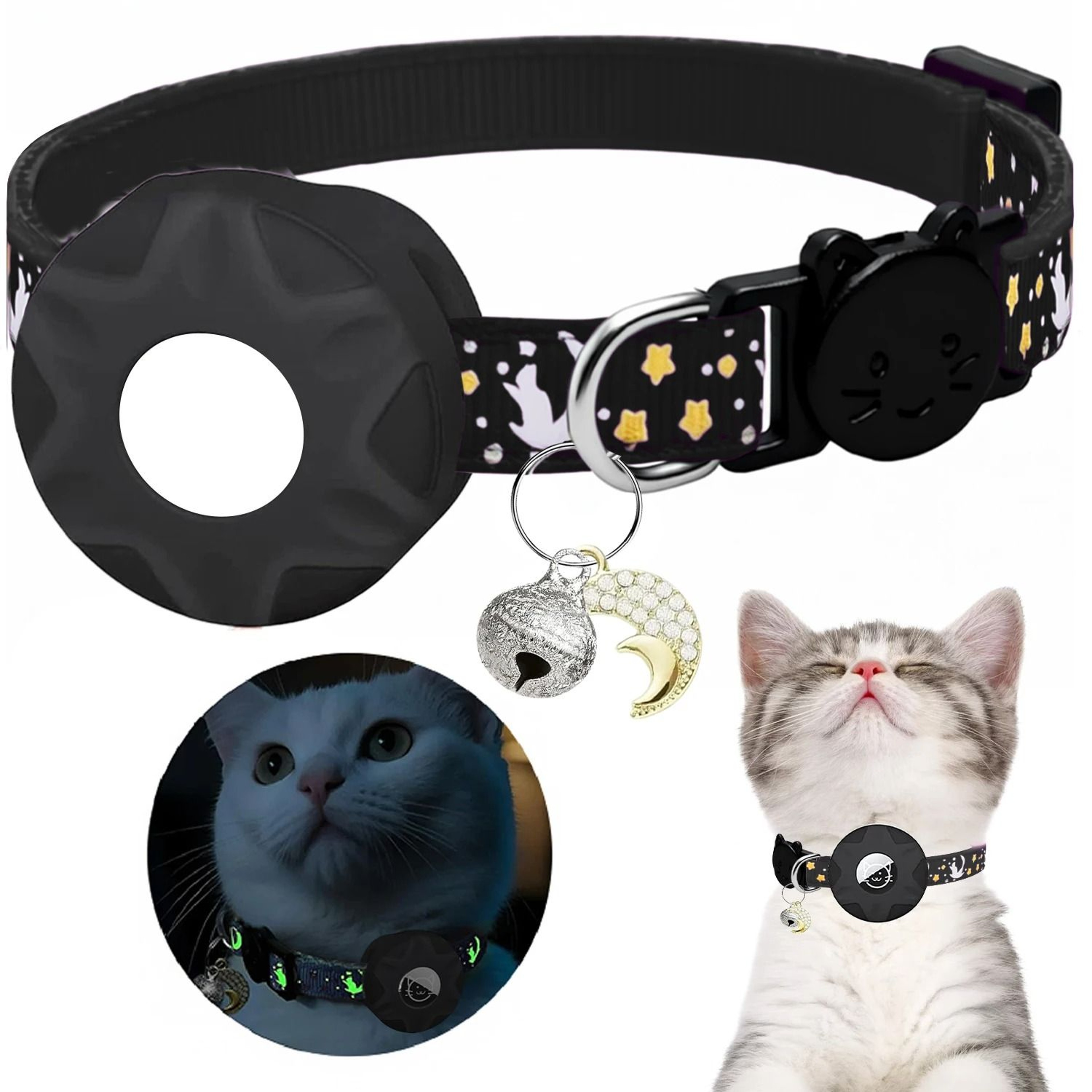 Celestial AirTag GlowintheDark Breakaway Cat Collar 8