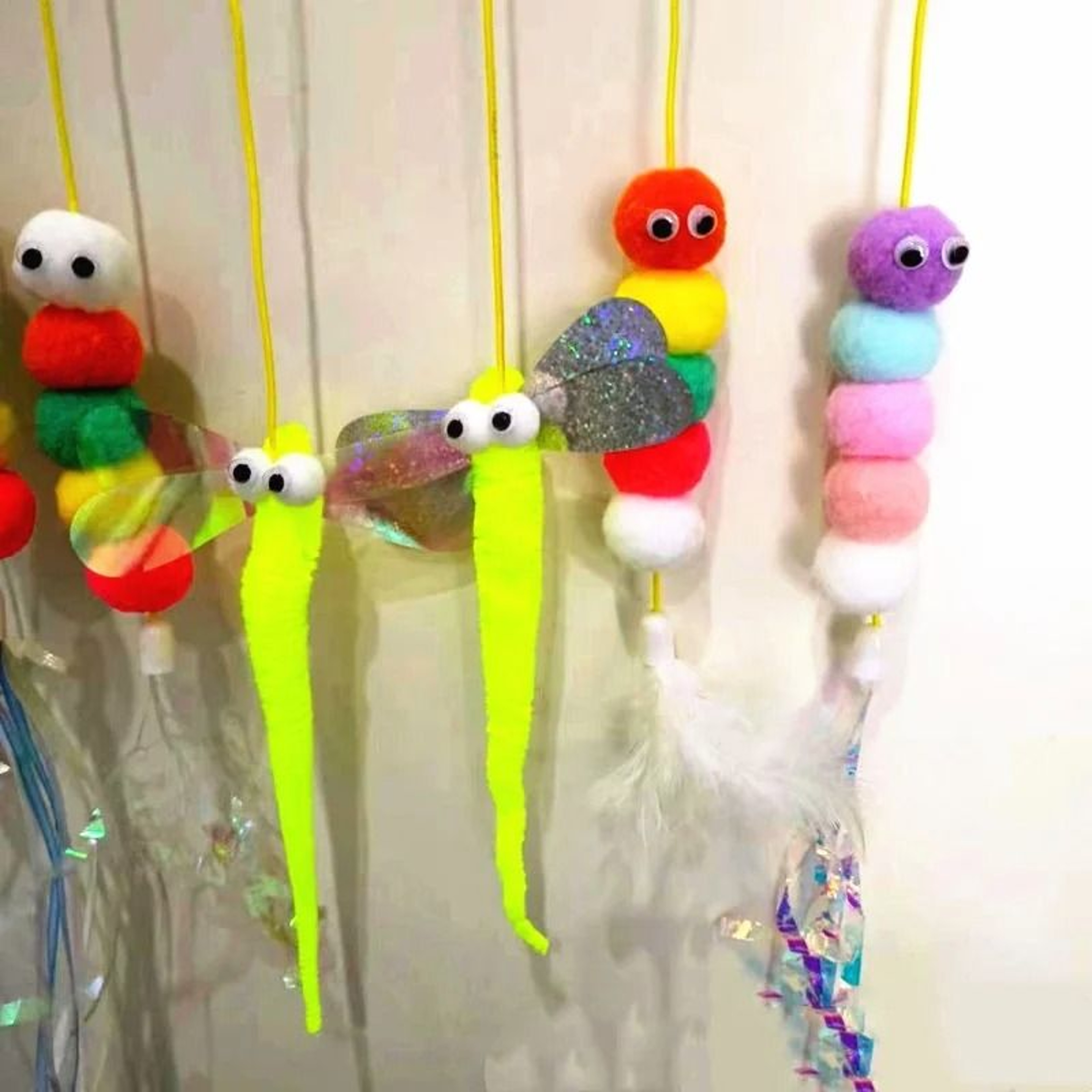 Hanging Elastic Doorway Interactive Cat Teaser Toy With Feather  Bell 2