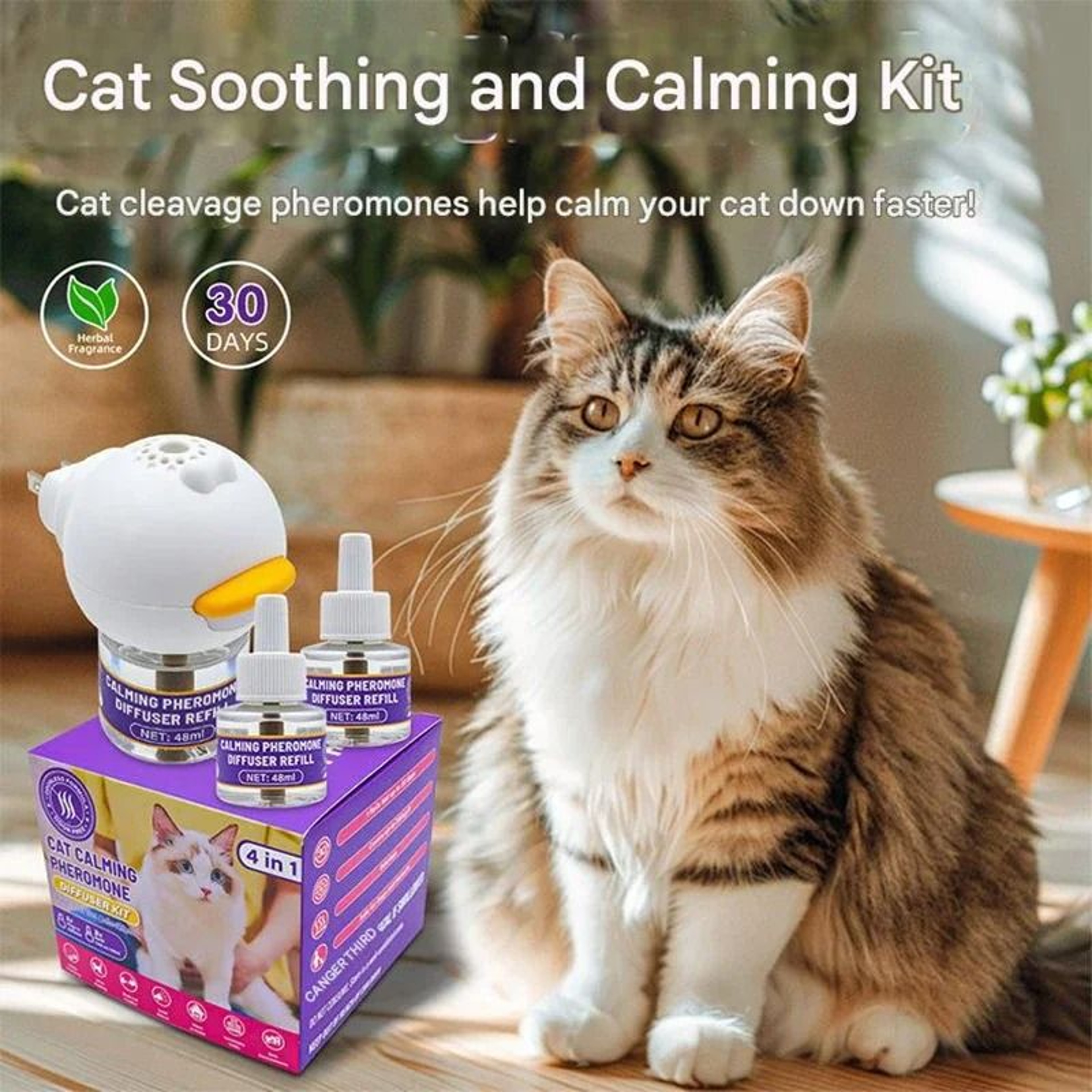 4in1 Pet Pheromone Calming Electric Heating Diffuser Set 3