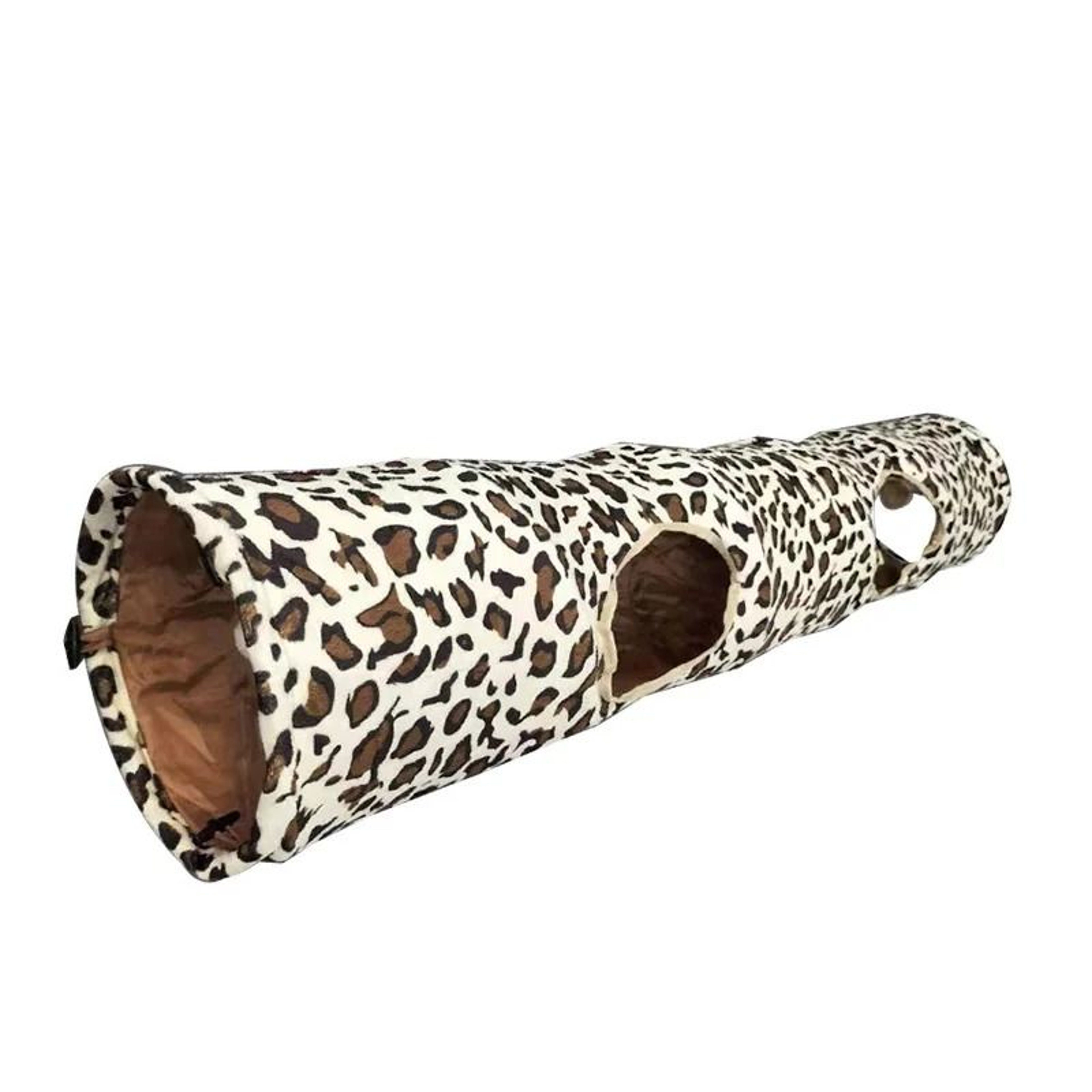 Collapsible Leopard Print 2Way Crinkle Cat Tunnel 0