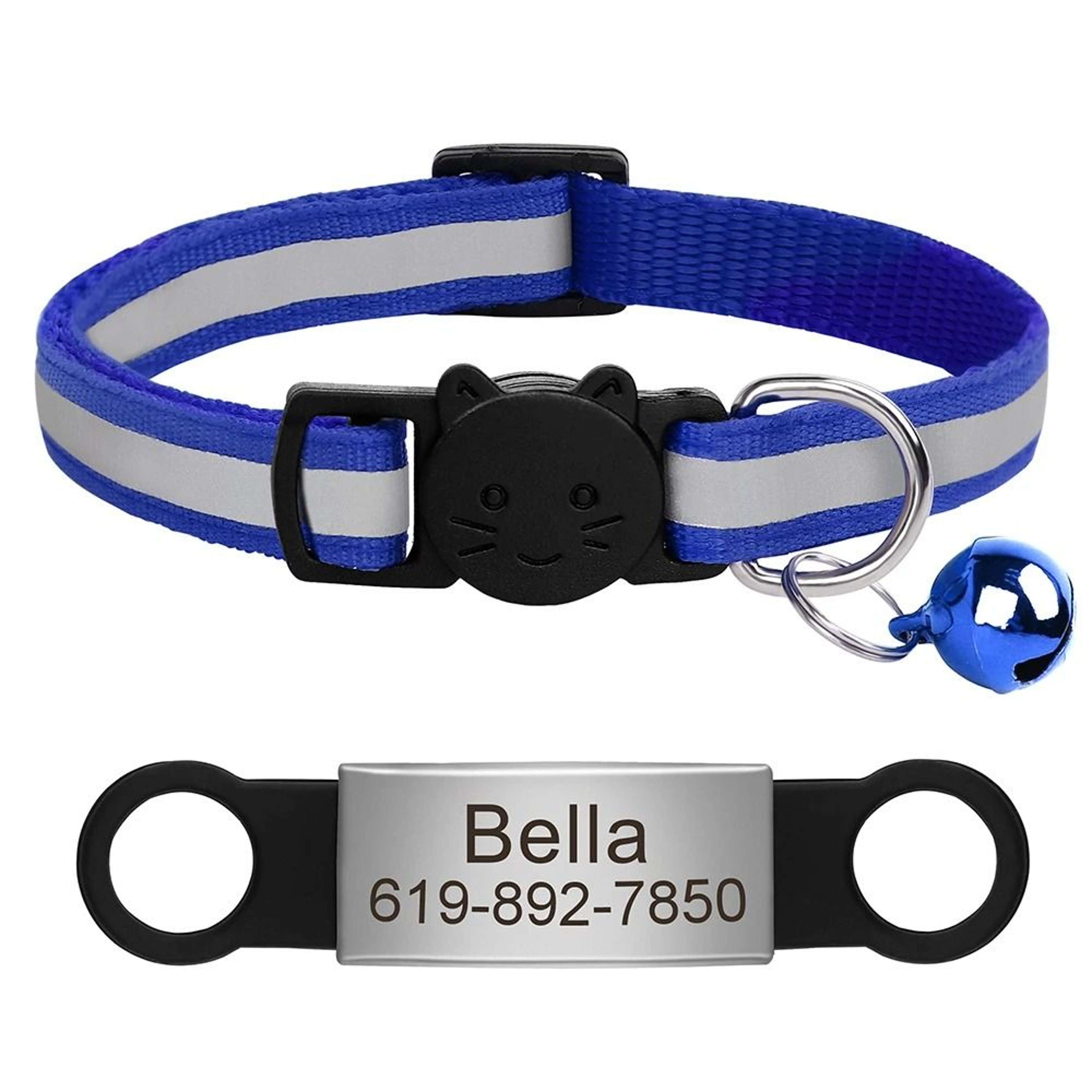 Customized Reflective Pet ID Collar With Nameplate 21