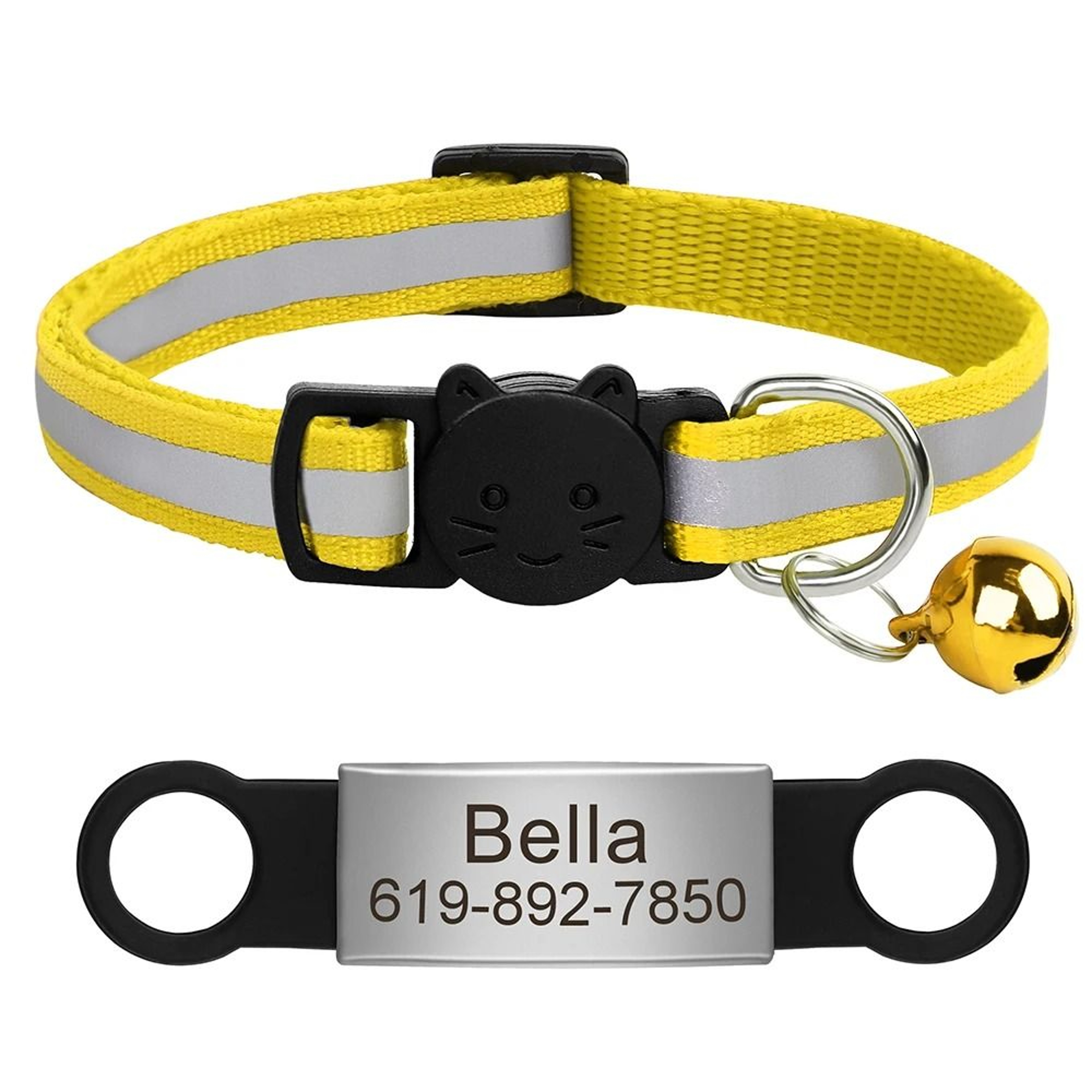 Customized Reflective Pet ID Collar With Nameplate 29