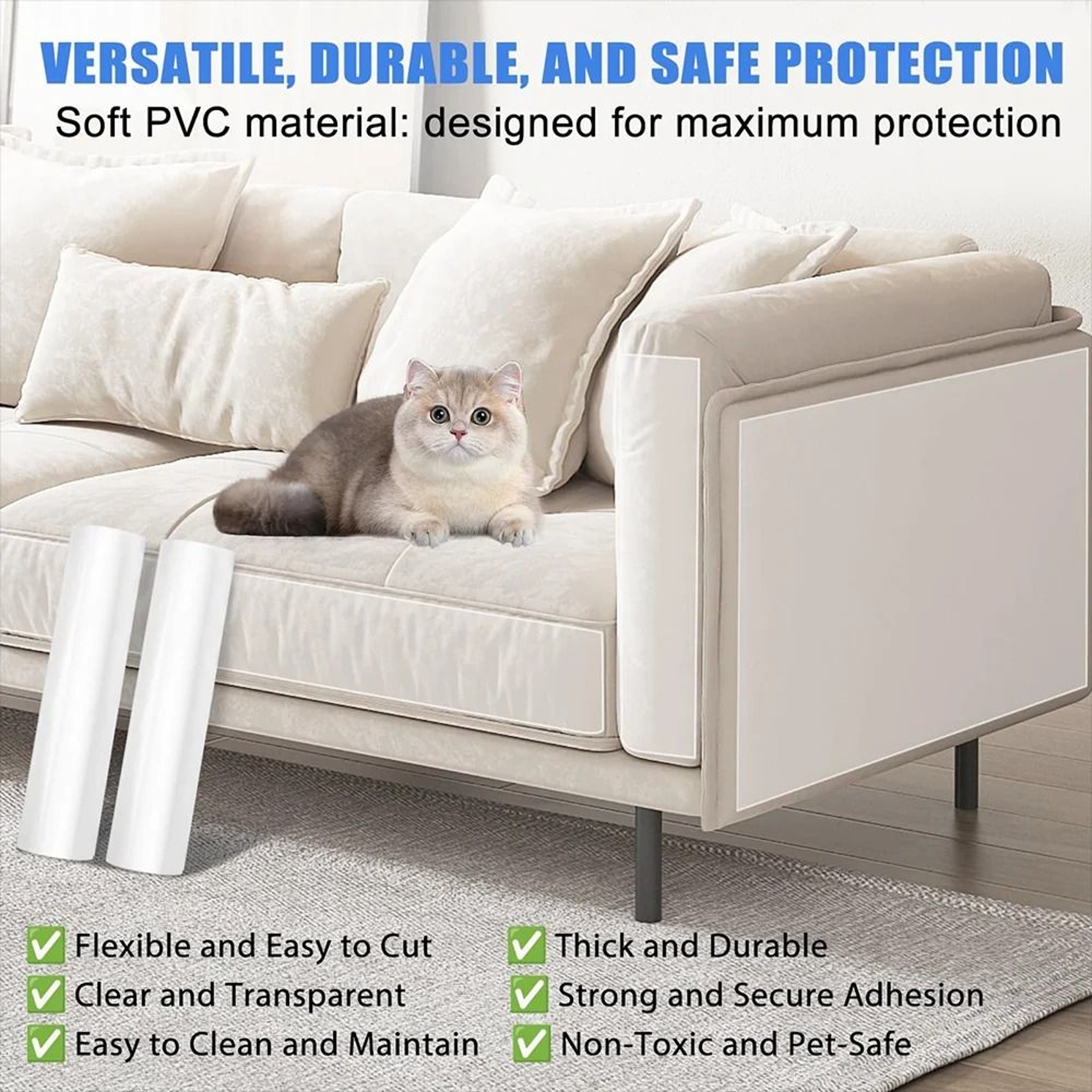 SelfAdhesive AntiCat Scratch Furniture Protector 2