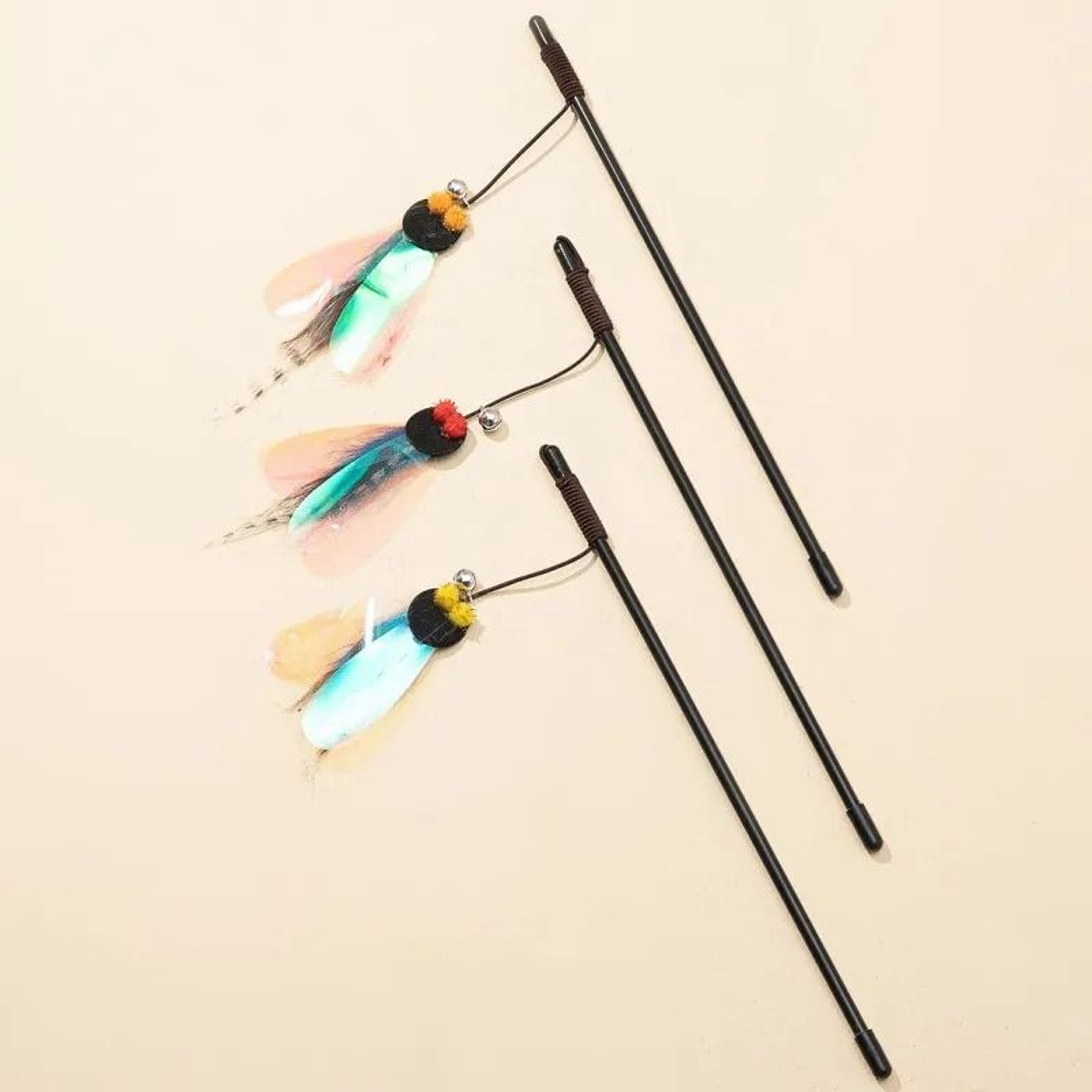 Interactive Butterfly Feather Cat Teaser Wand 1