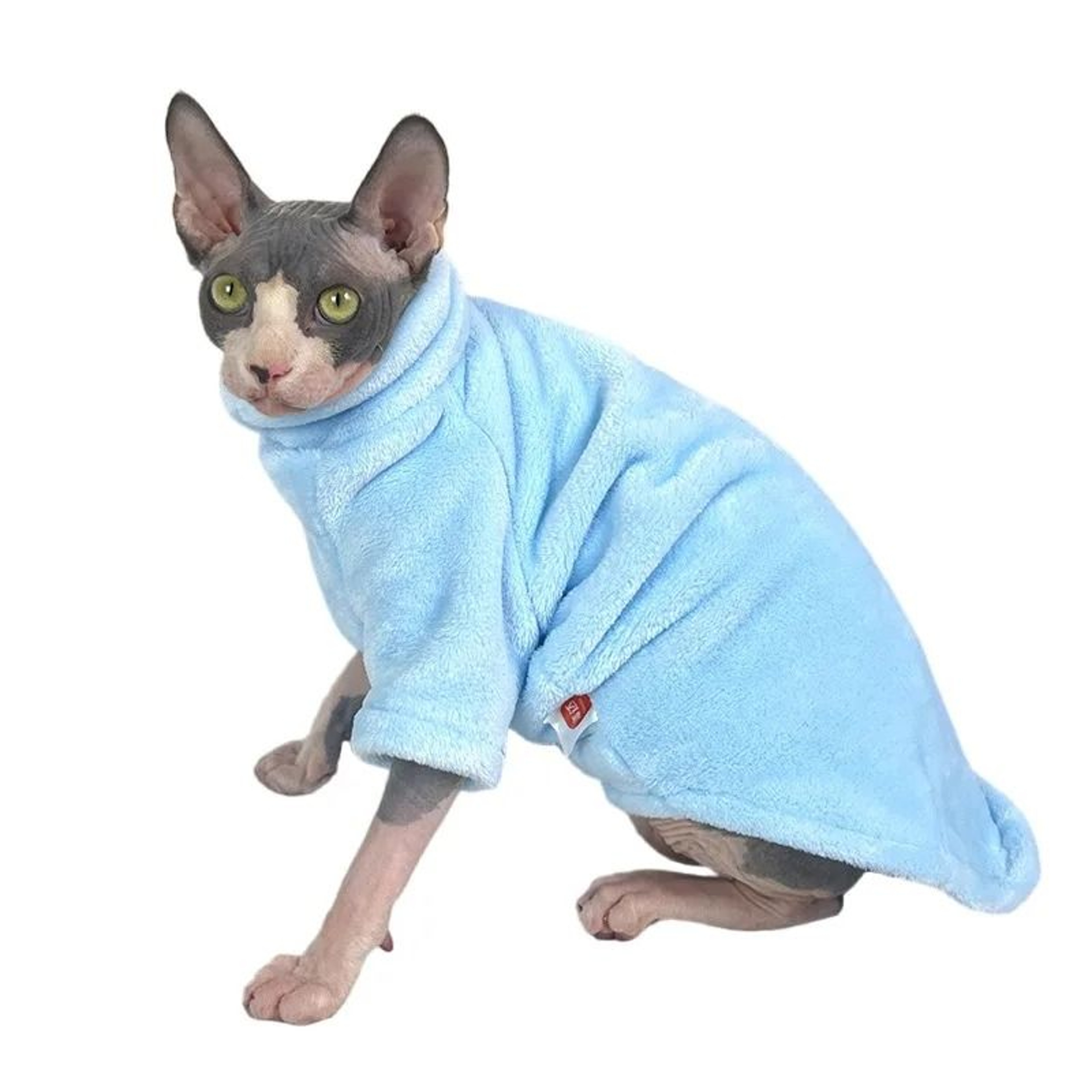 Turtleneck Fluff Pullover Cat Sweater Coat 6