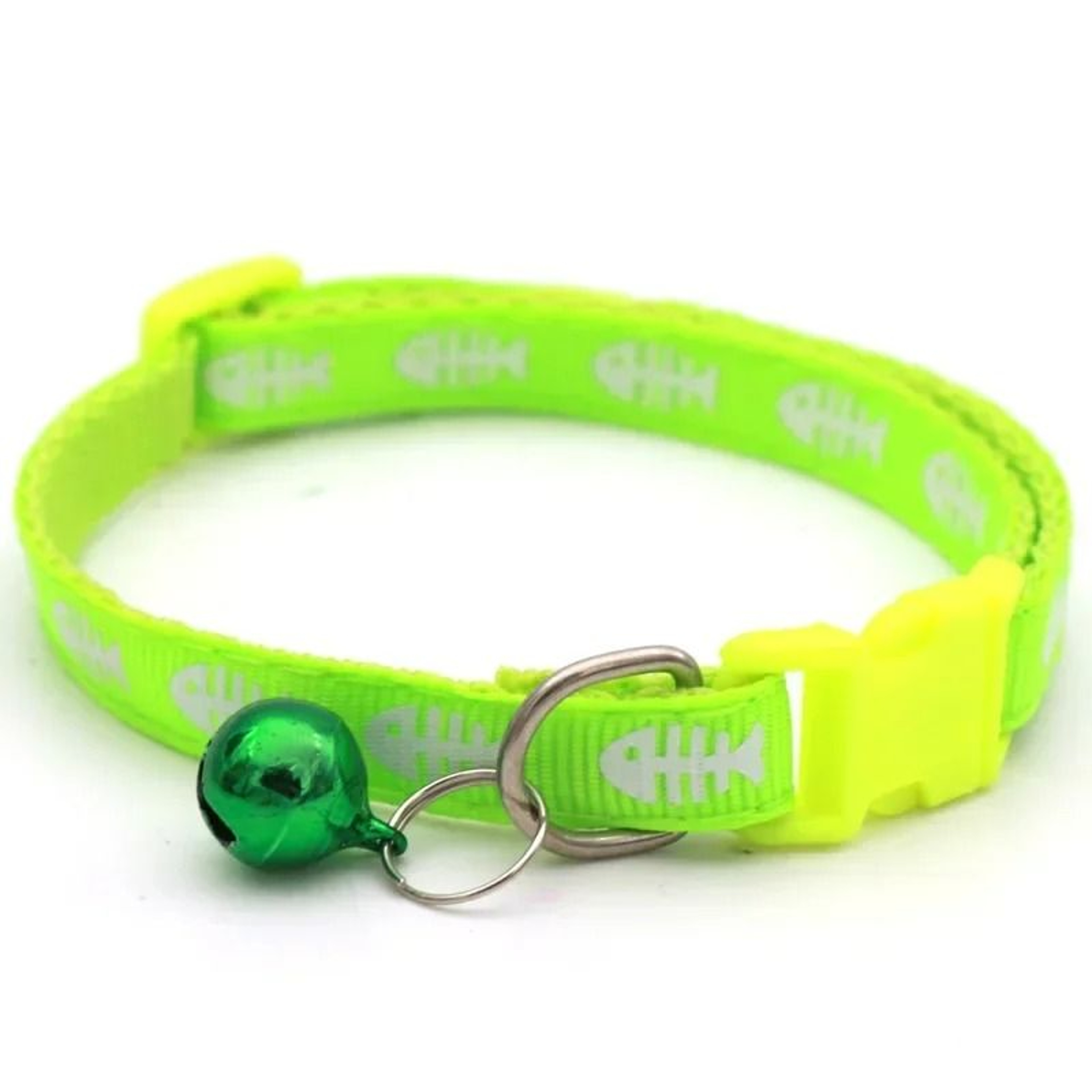 Adjustable Cartoon Fish Bone Cat Collar With Bell 9