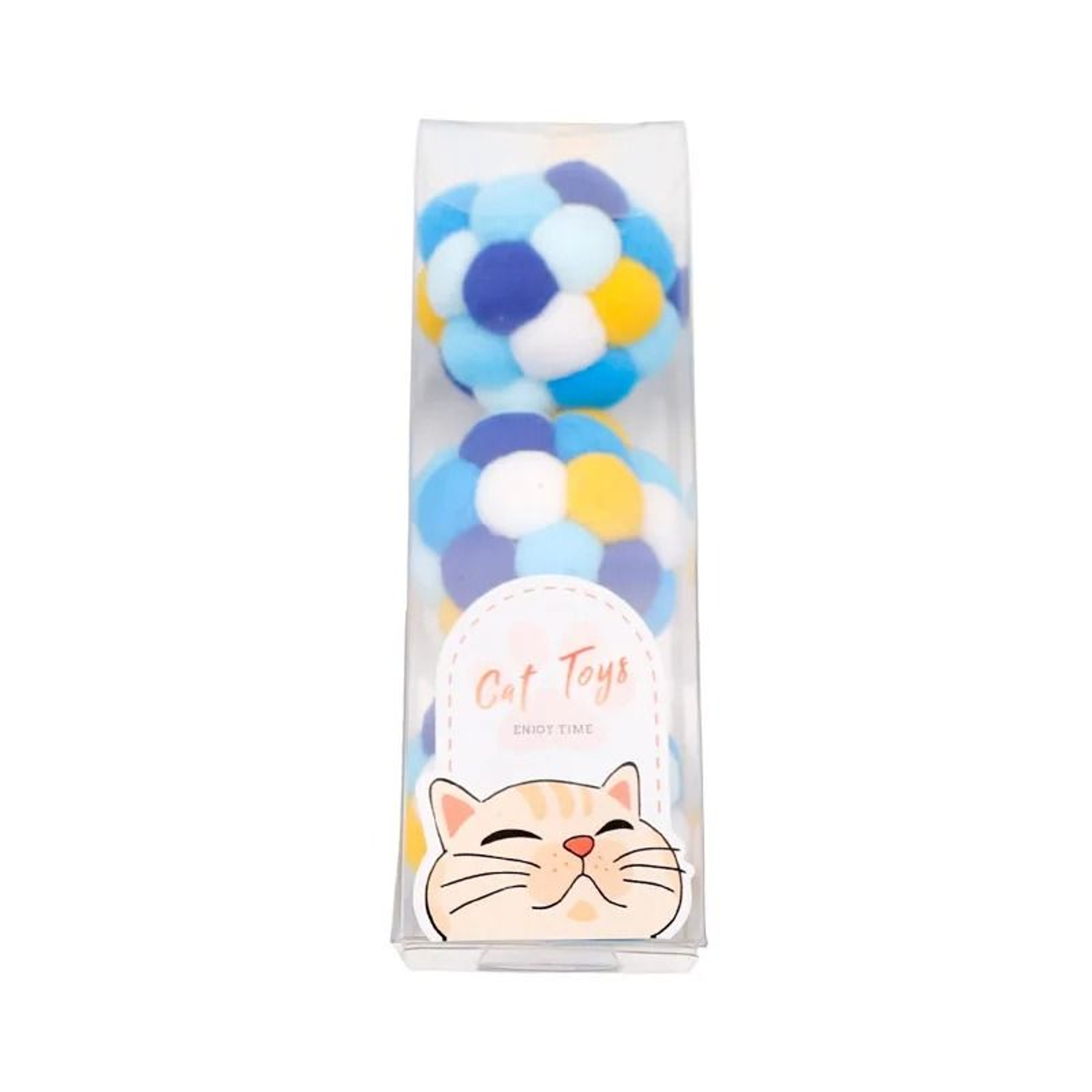 Interactive Plush Rainbow Bell Ball Pet Toy Set 4