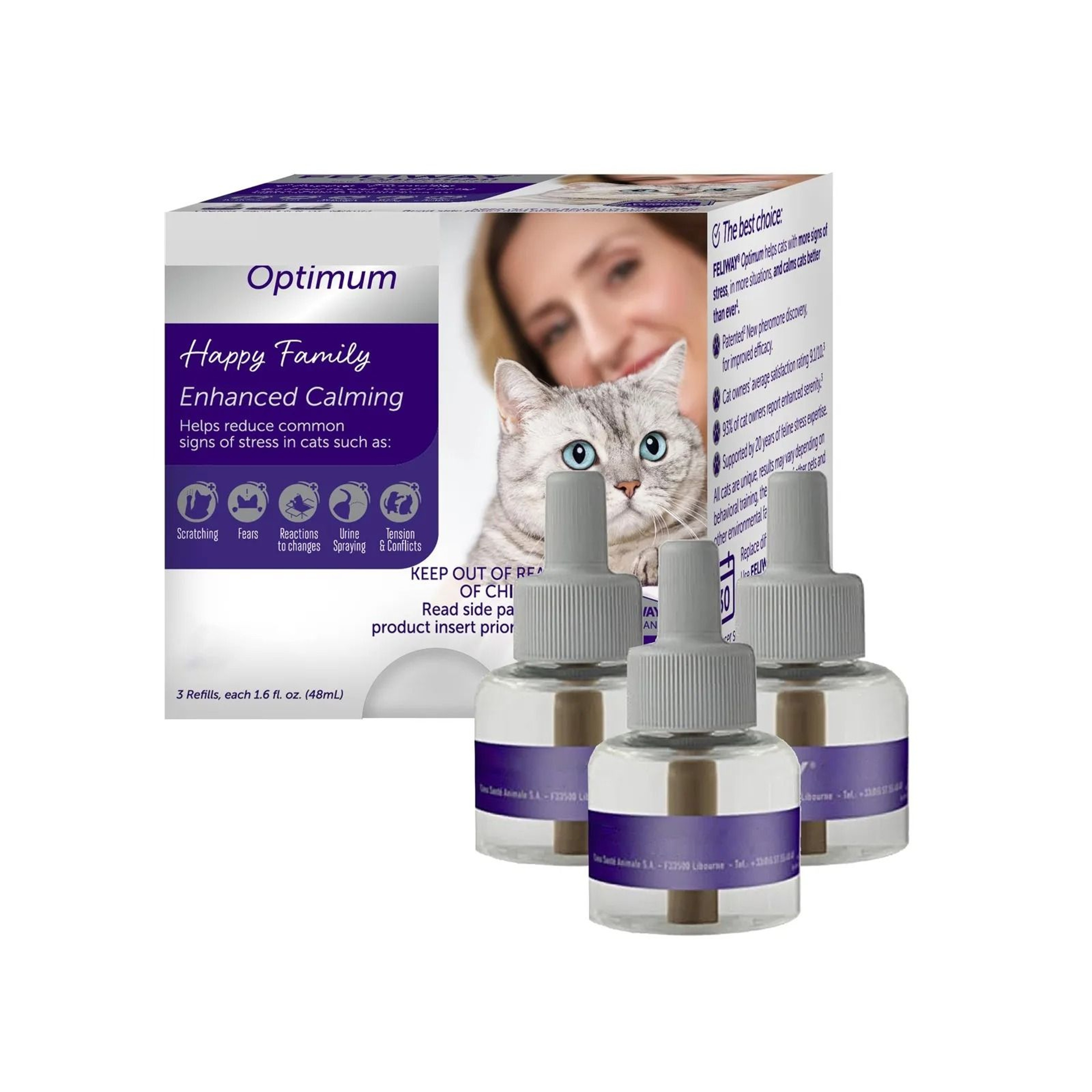 YHOPE Classic Calm For Cats 30Day Diffuser Refill 3Pack 2