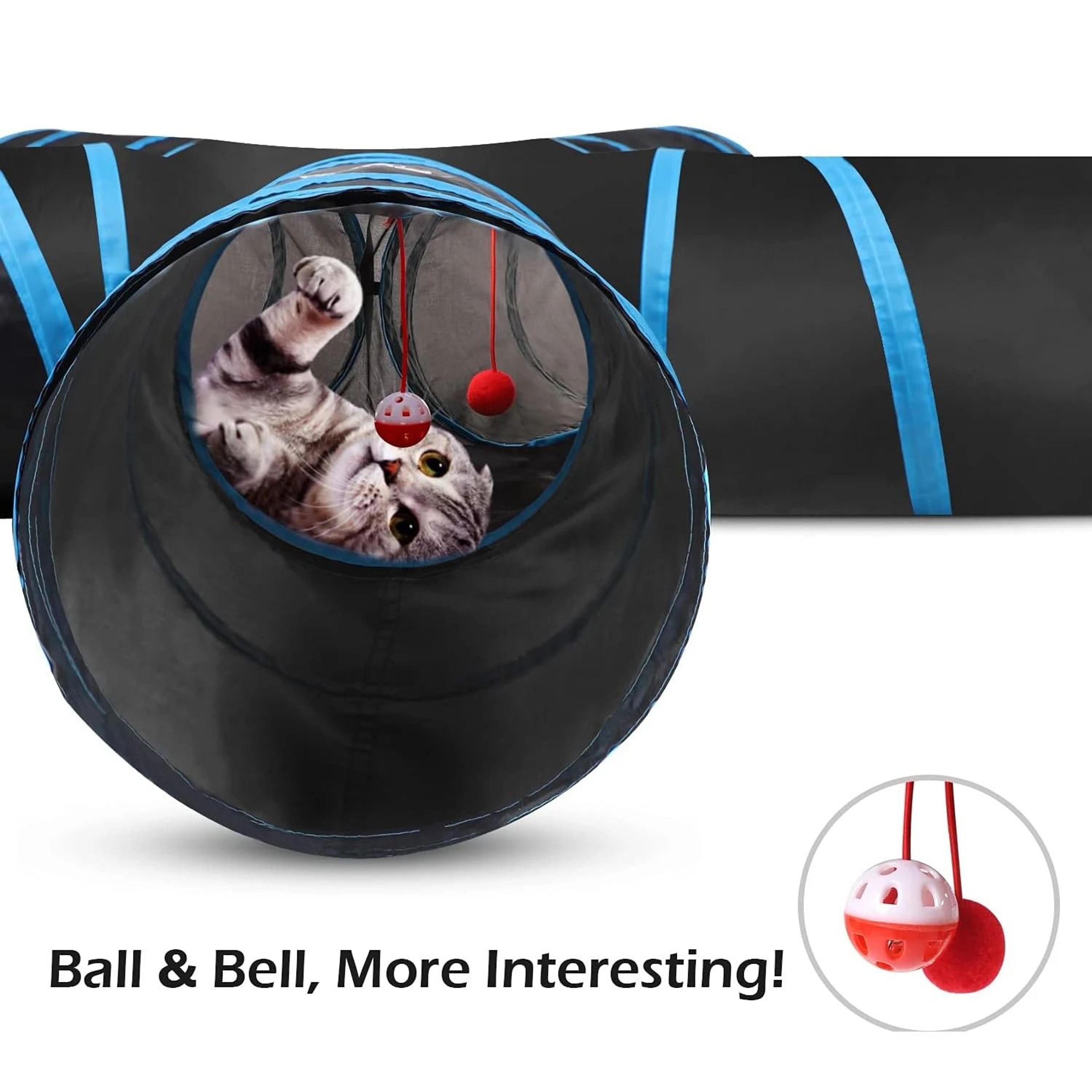 Pawaboo Extensible Collapsible Cat Tunnel Maze Toy 2