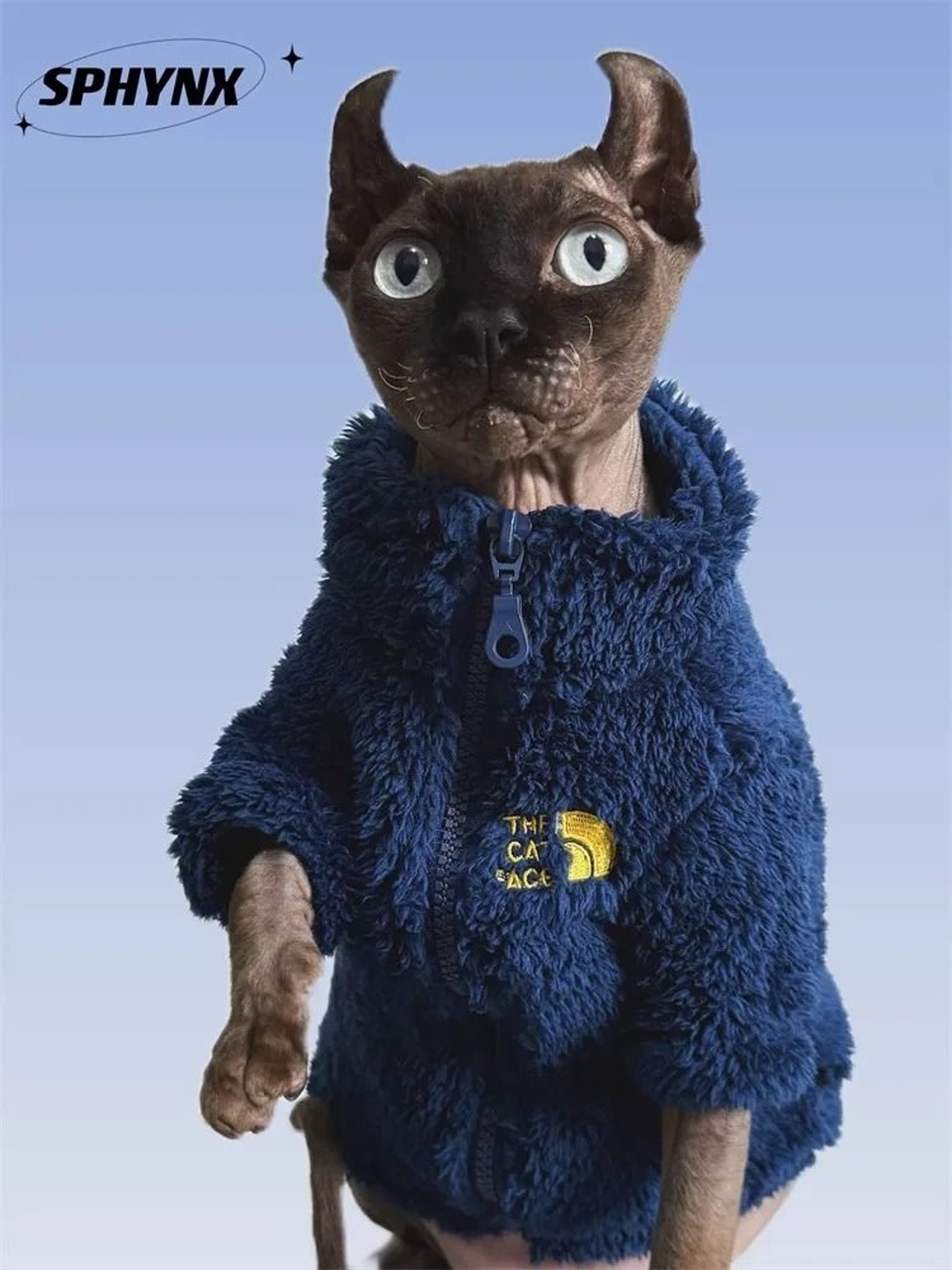 Thick Winter Warm Lambswool Coat For Hairless Cats And Small Dogs 8
