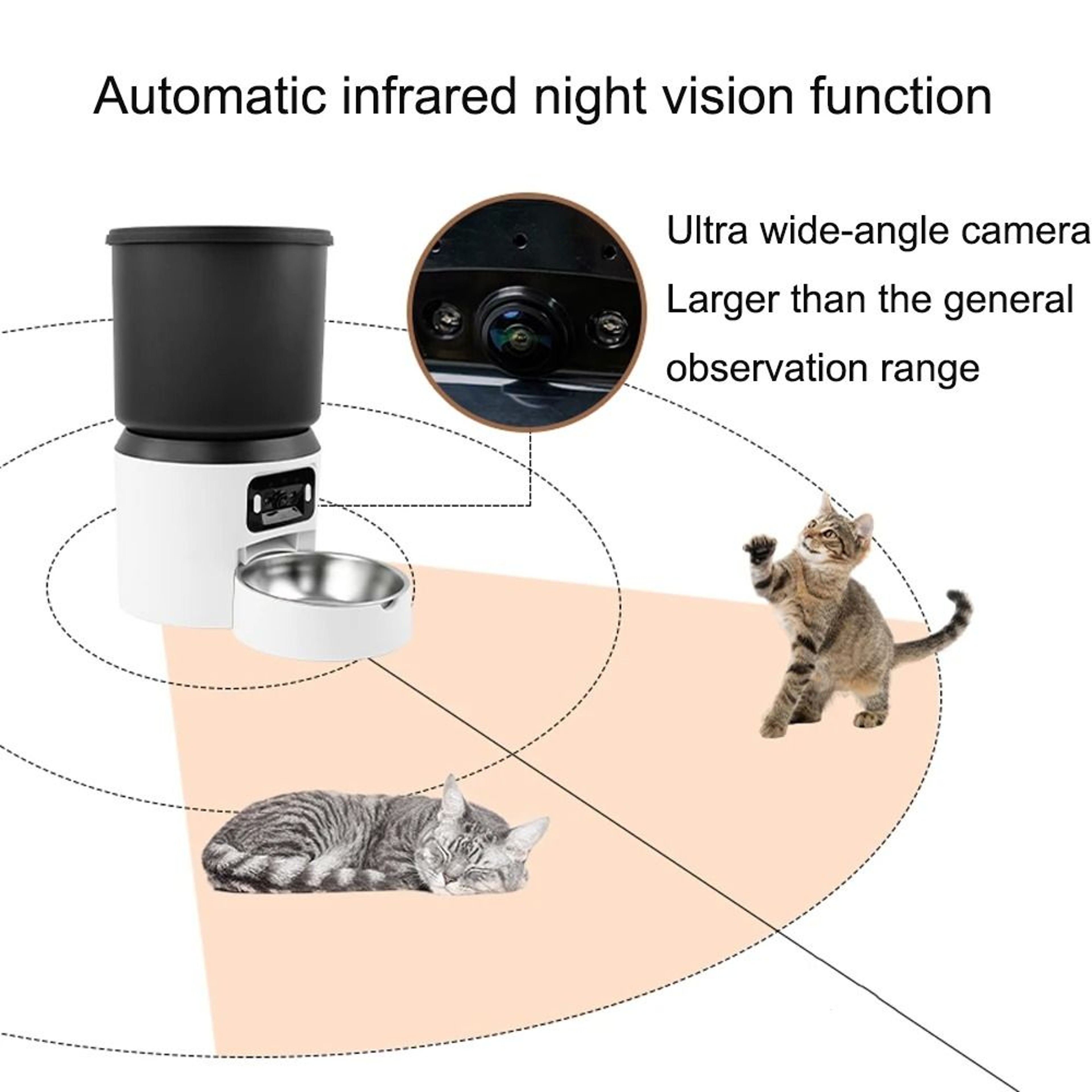 4L Smart Automatic Pet Feeder With Camera And Timer Dispenser 3