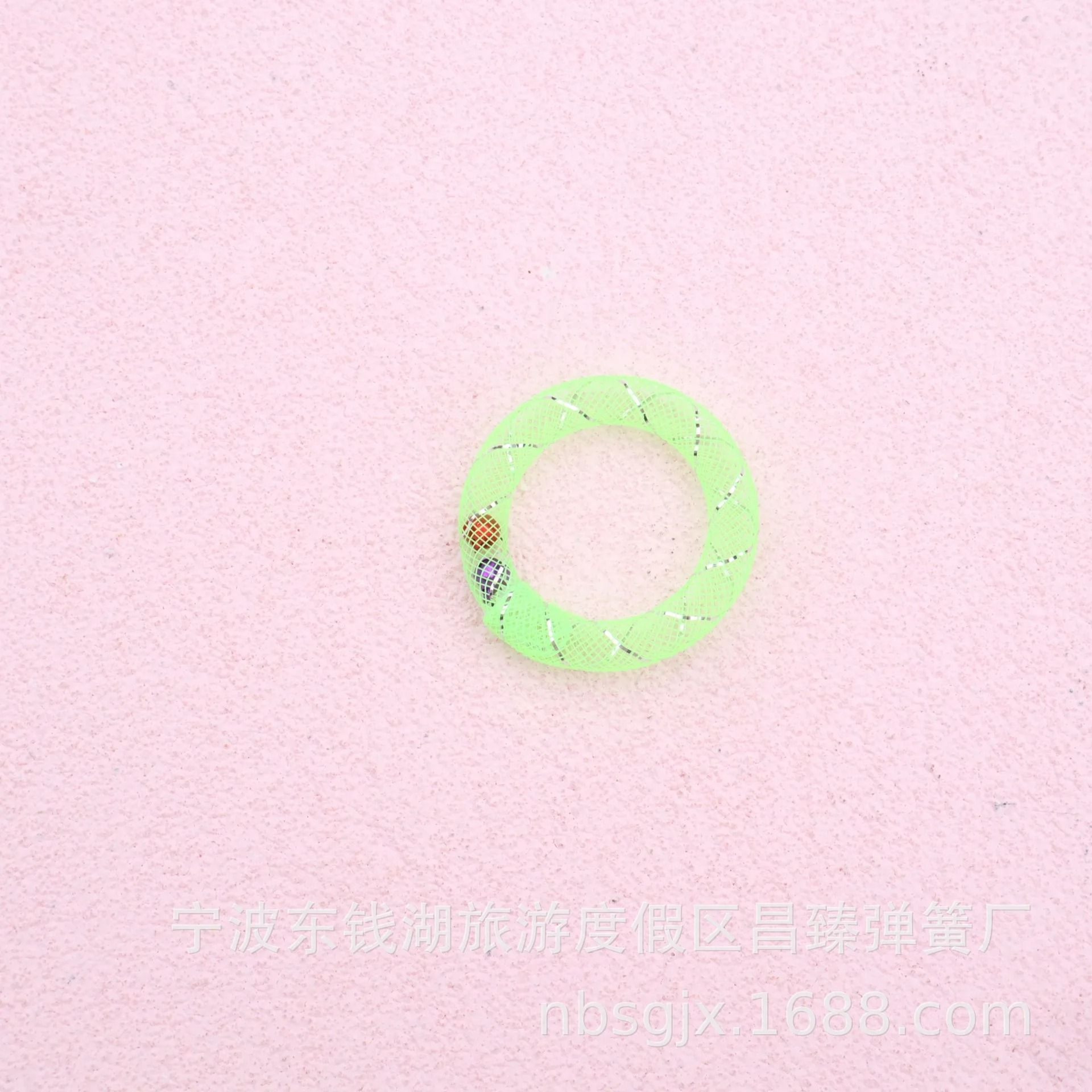 Sweet Donut Shaped Bouncing Spring Cat Toy With Bell Sound 6