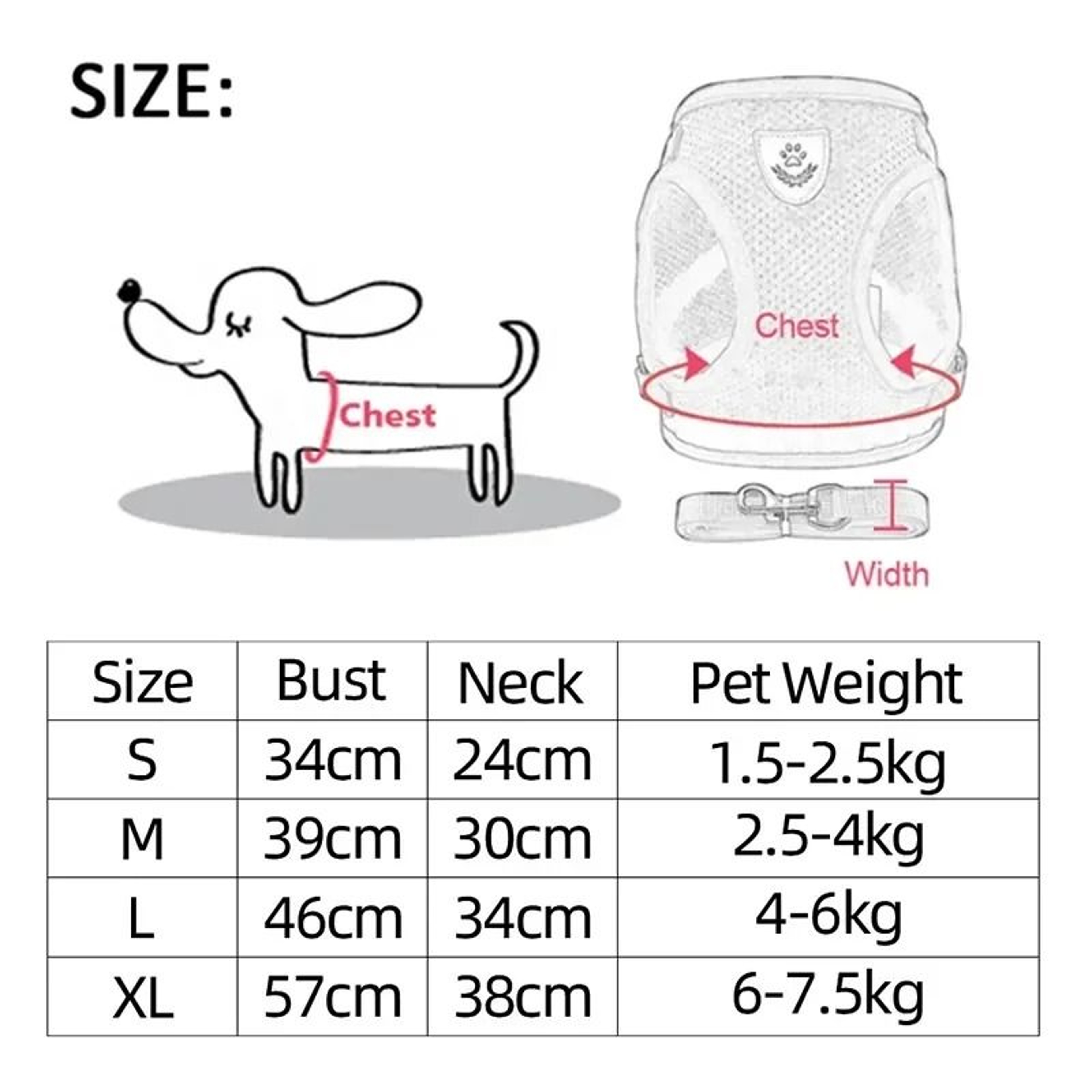 Breathable Mesh Adjustable Pet Vest Harness And Leash Set 5