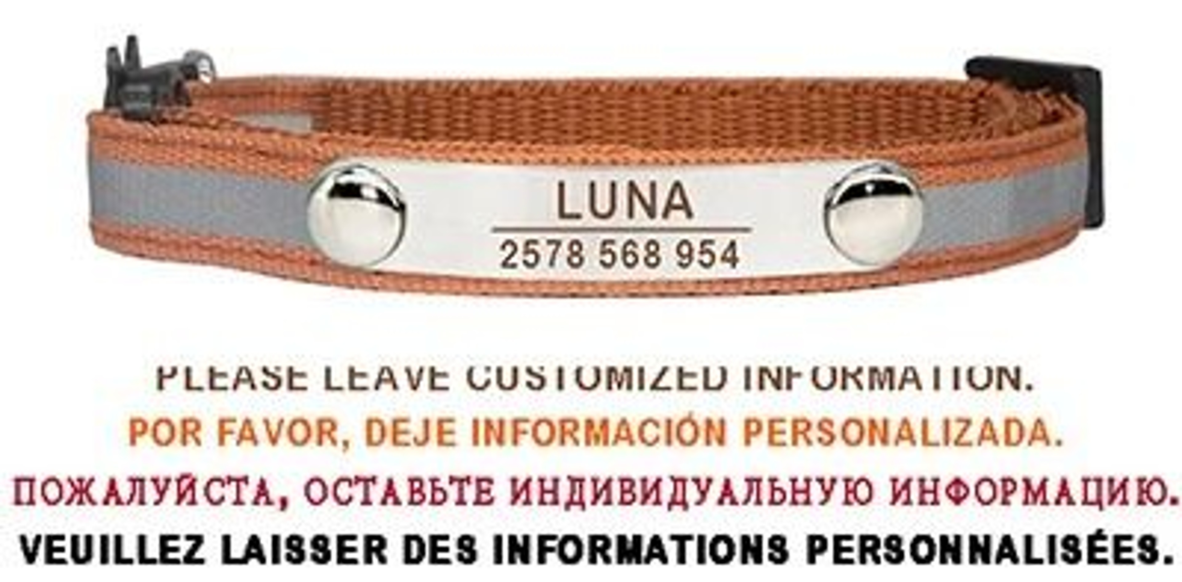 Custom Reflective Personalized ID Cat Collar With Safety Breakaway Buckle 8