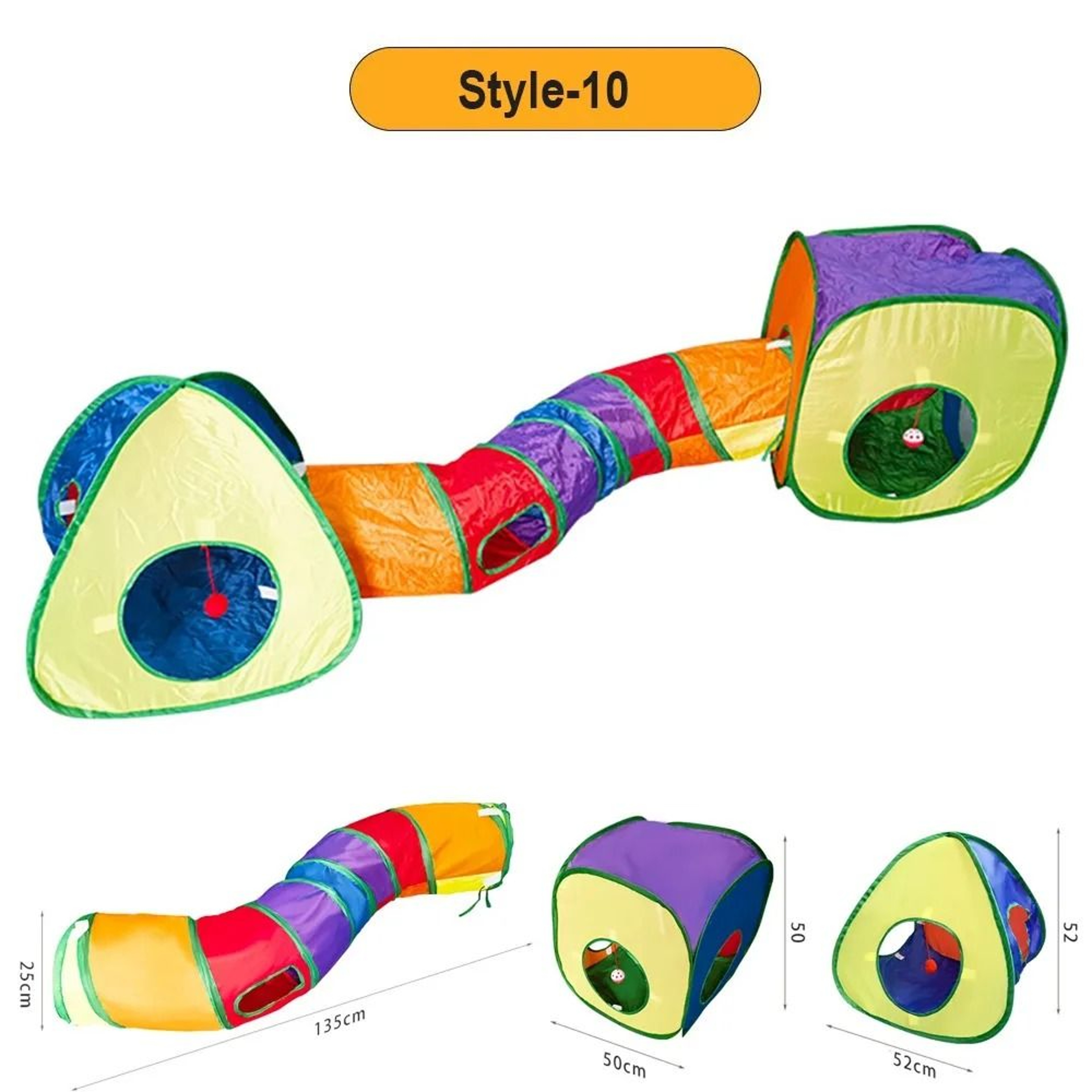 Portable Foldable Polyester And Steel Wire Cat Tunnel Tube 15