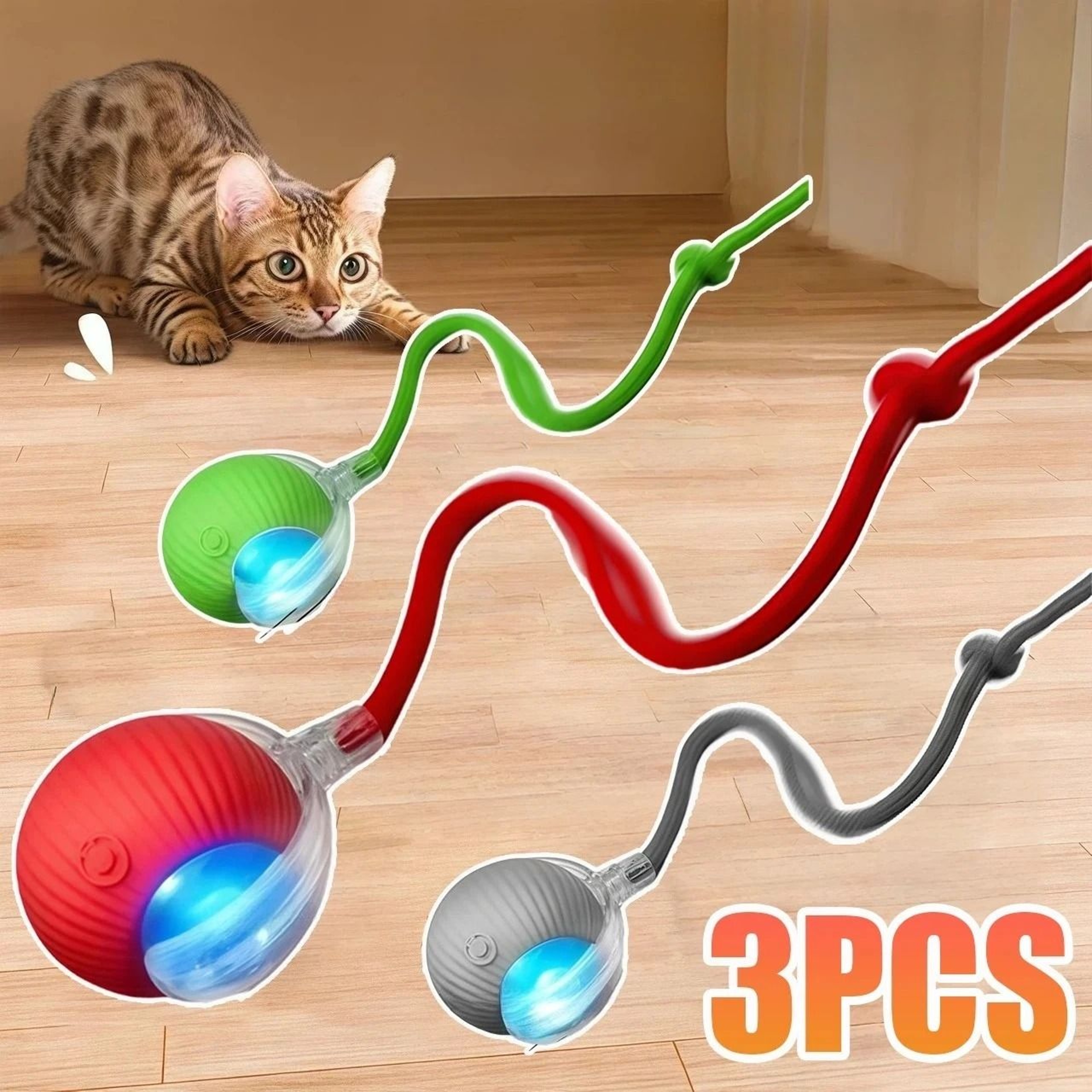 Smart Electric Interactive MouseImitation Rolling Ball Pet Toy 0