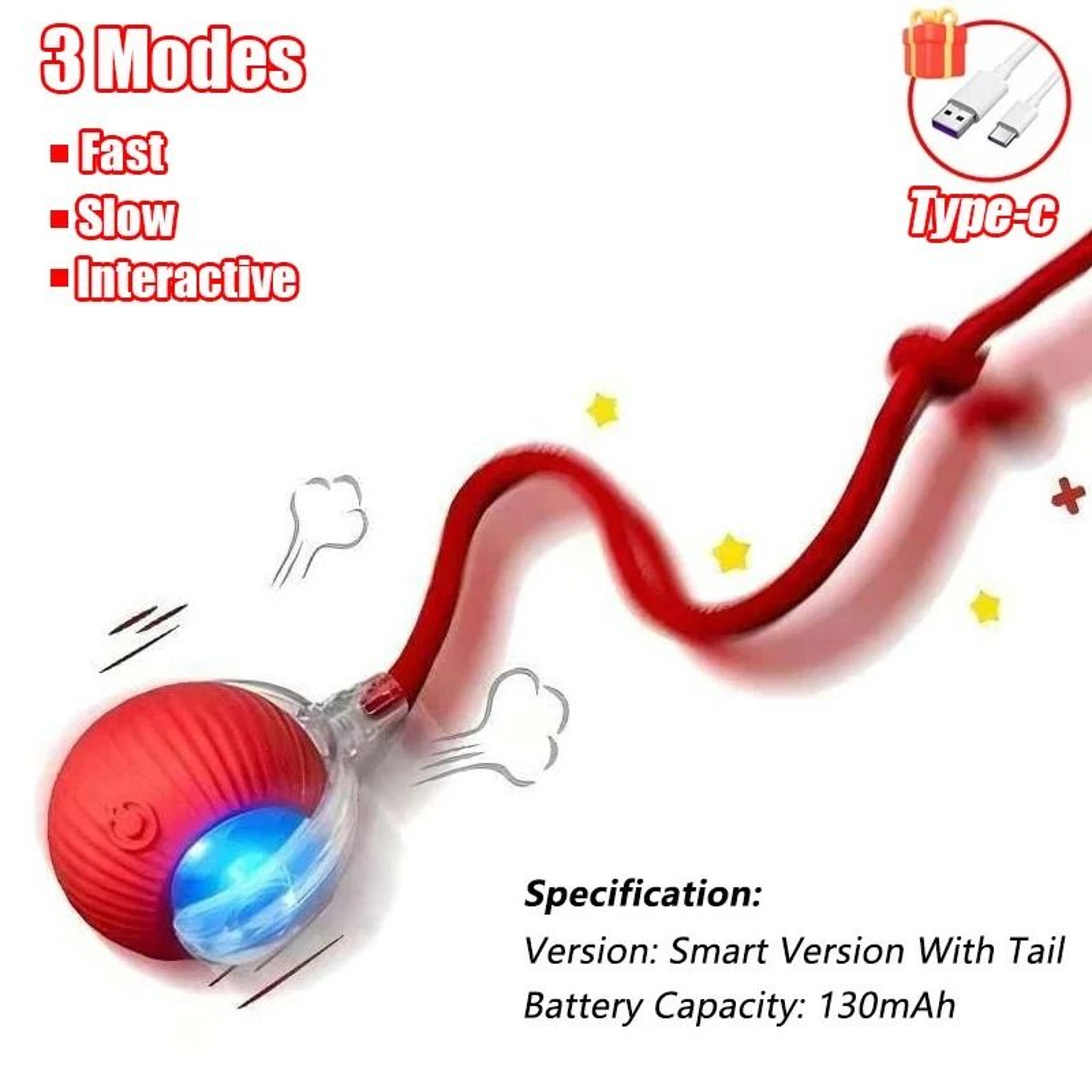 Smart Electric Interactive MouseImitation Rolling Ball Pet Toy 7