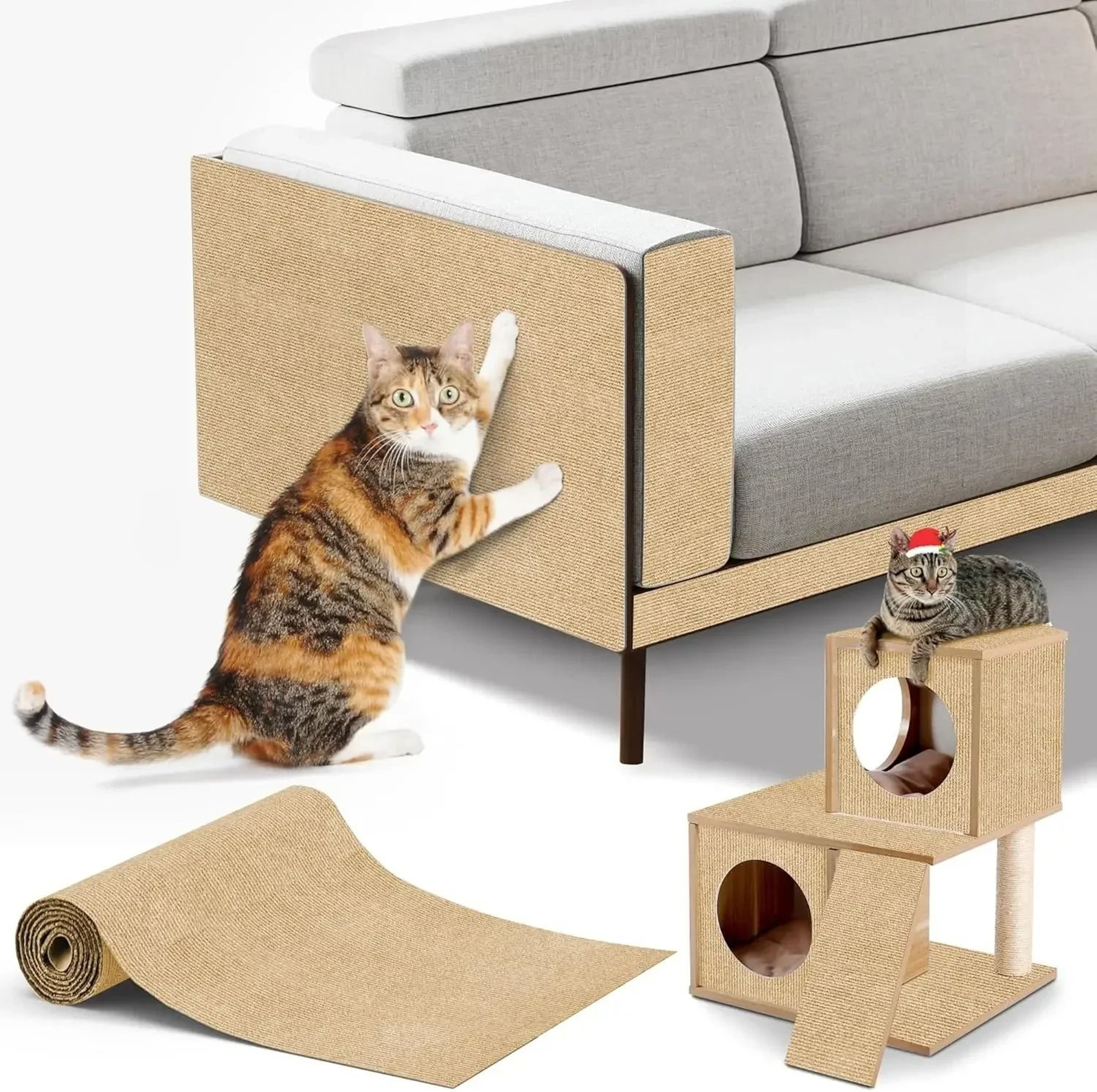 MultiPurpose SelfAdhesive Cat Scratching Carpet Roll 7