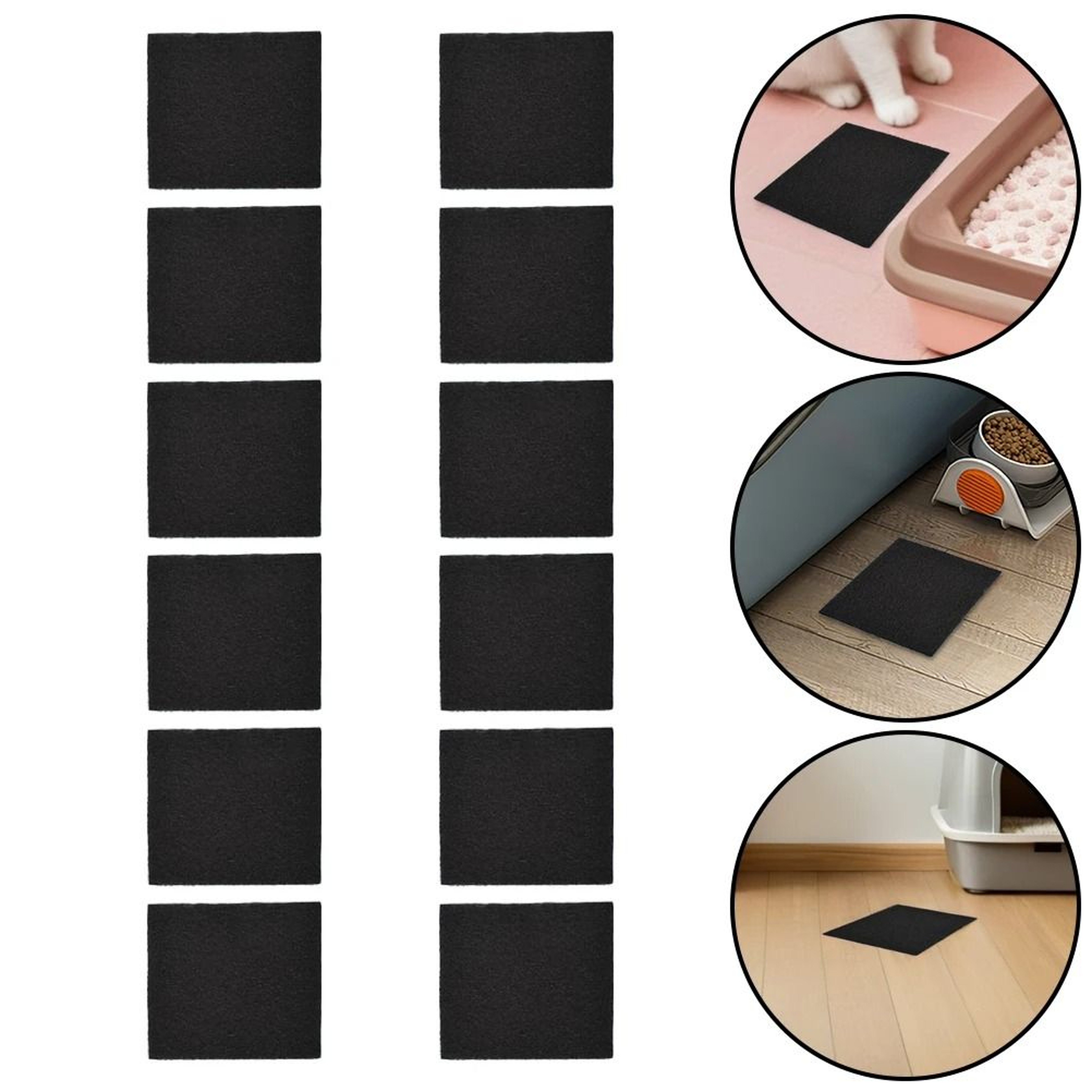 12Pcs Activated Carbon Deodorizing Filter Cotton For Cat Litter Boxes 4