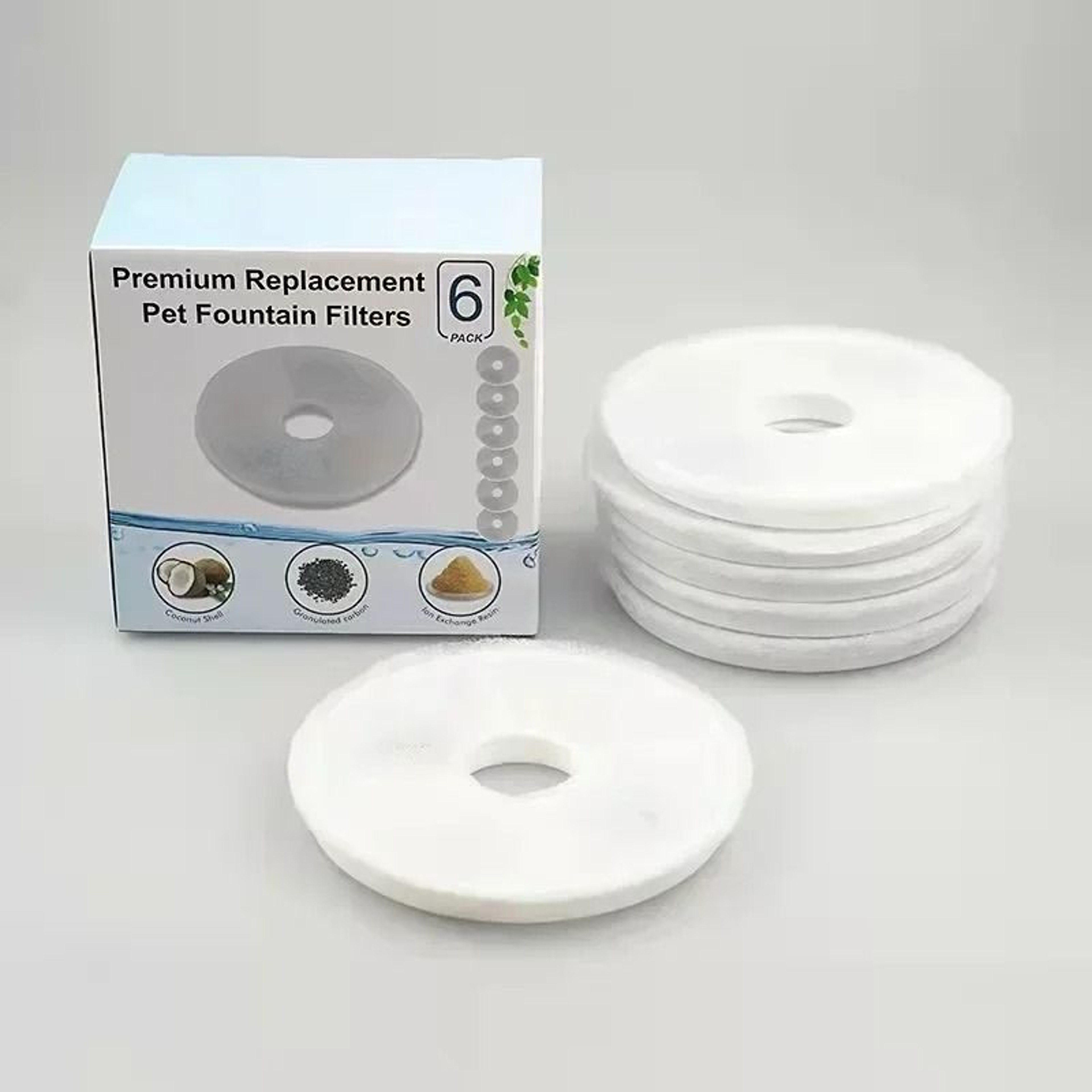 Replacement Activated Carbon Filter For Catit Pet Drinking Fountain 6