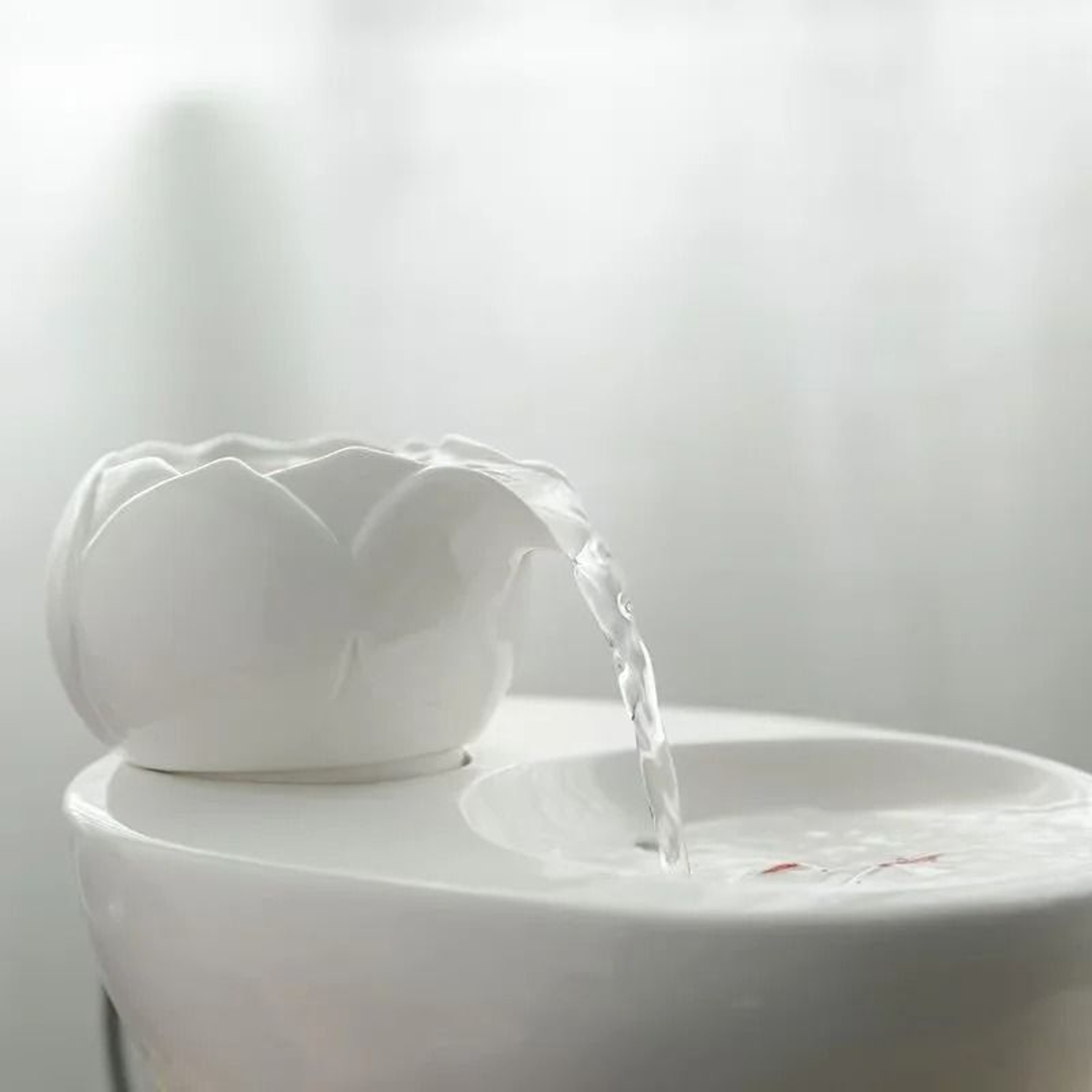 Ceramic Pet Water Fountain With Quiet USB Pump For Cats And Small Dogs 3