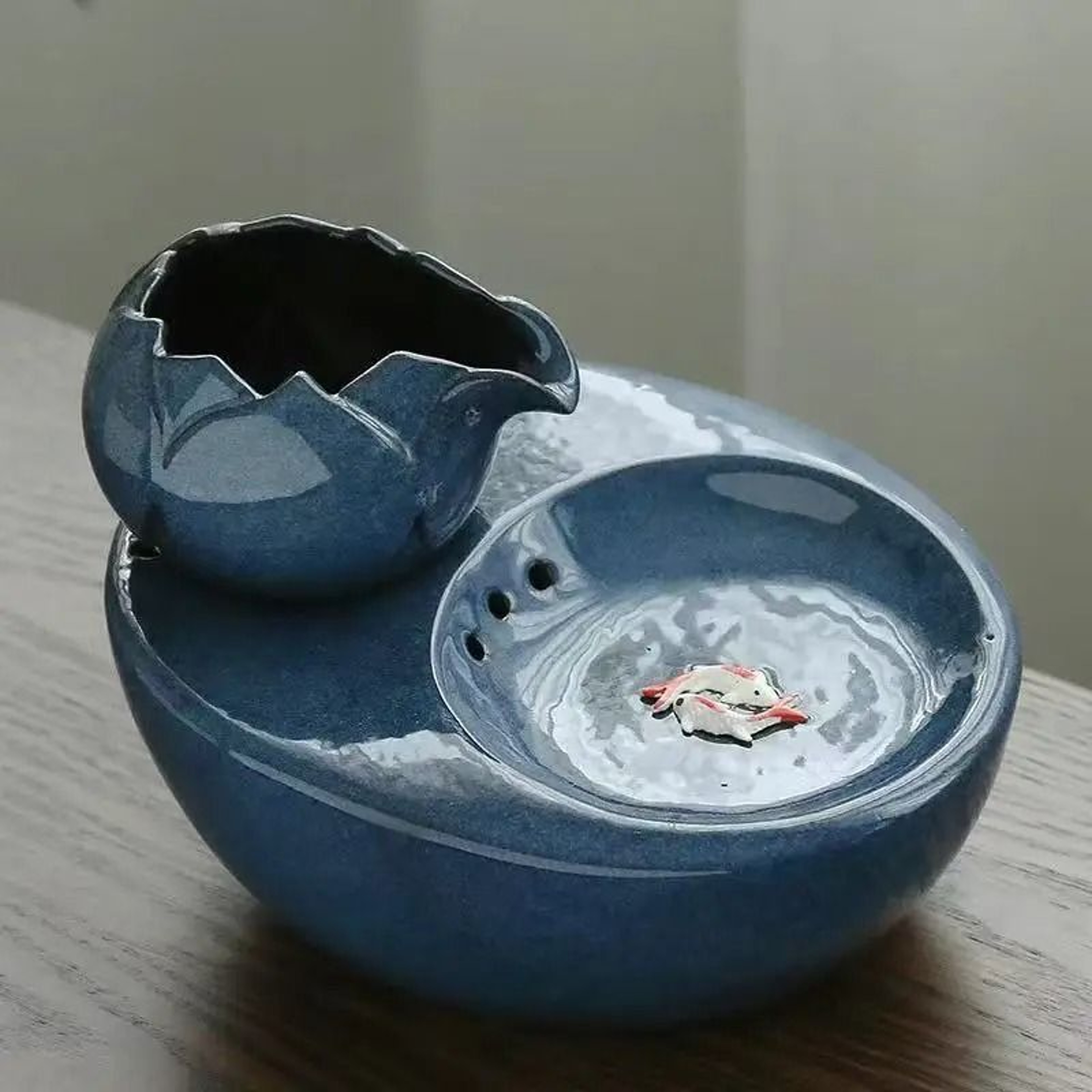 Ceramic Pet Water Fountain With Quiet USB Pump For Cats And Small Dogs 6