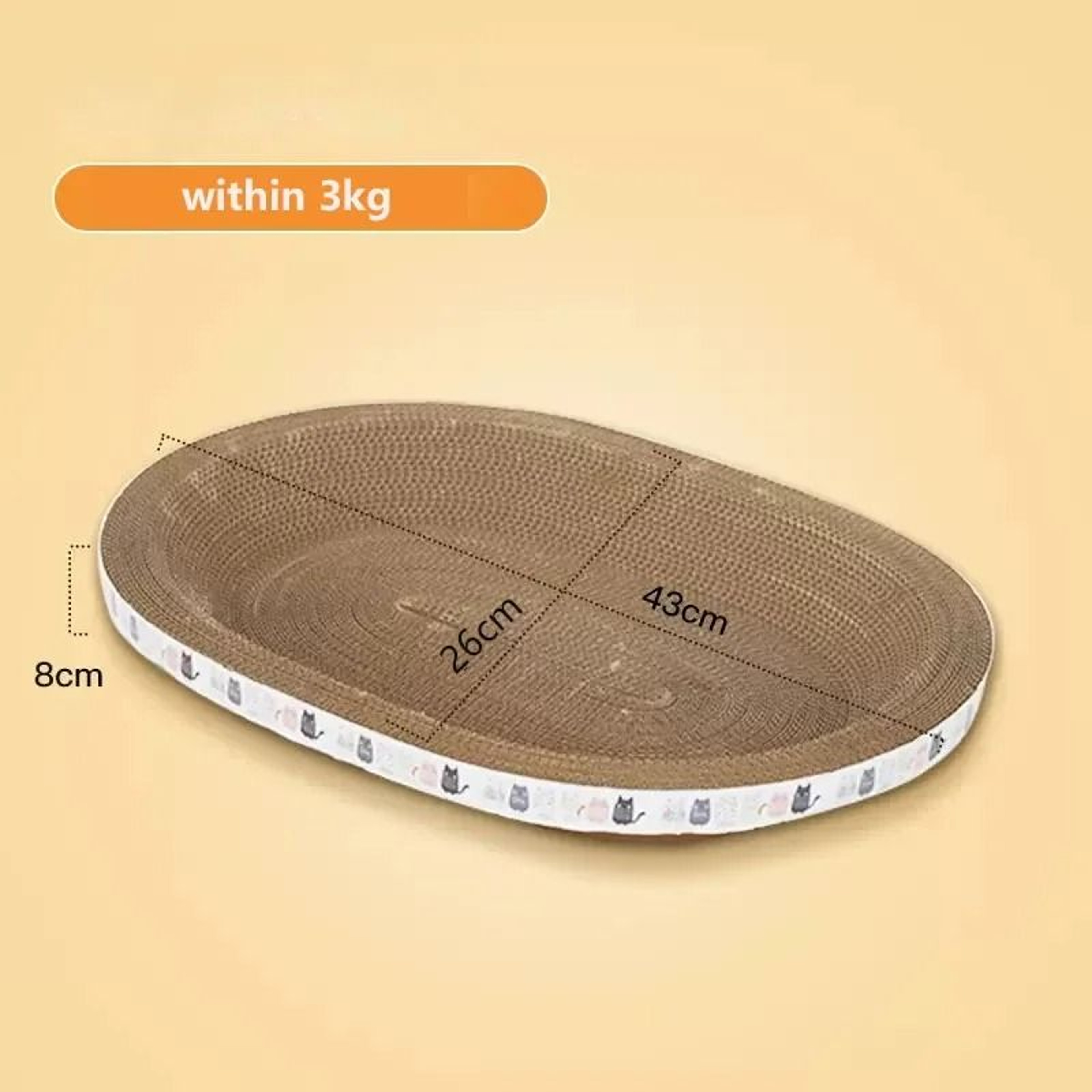 Corrugated Cat Scratching Post Sofa Bed With Catnip And WearResistant Protection Shield 6