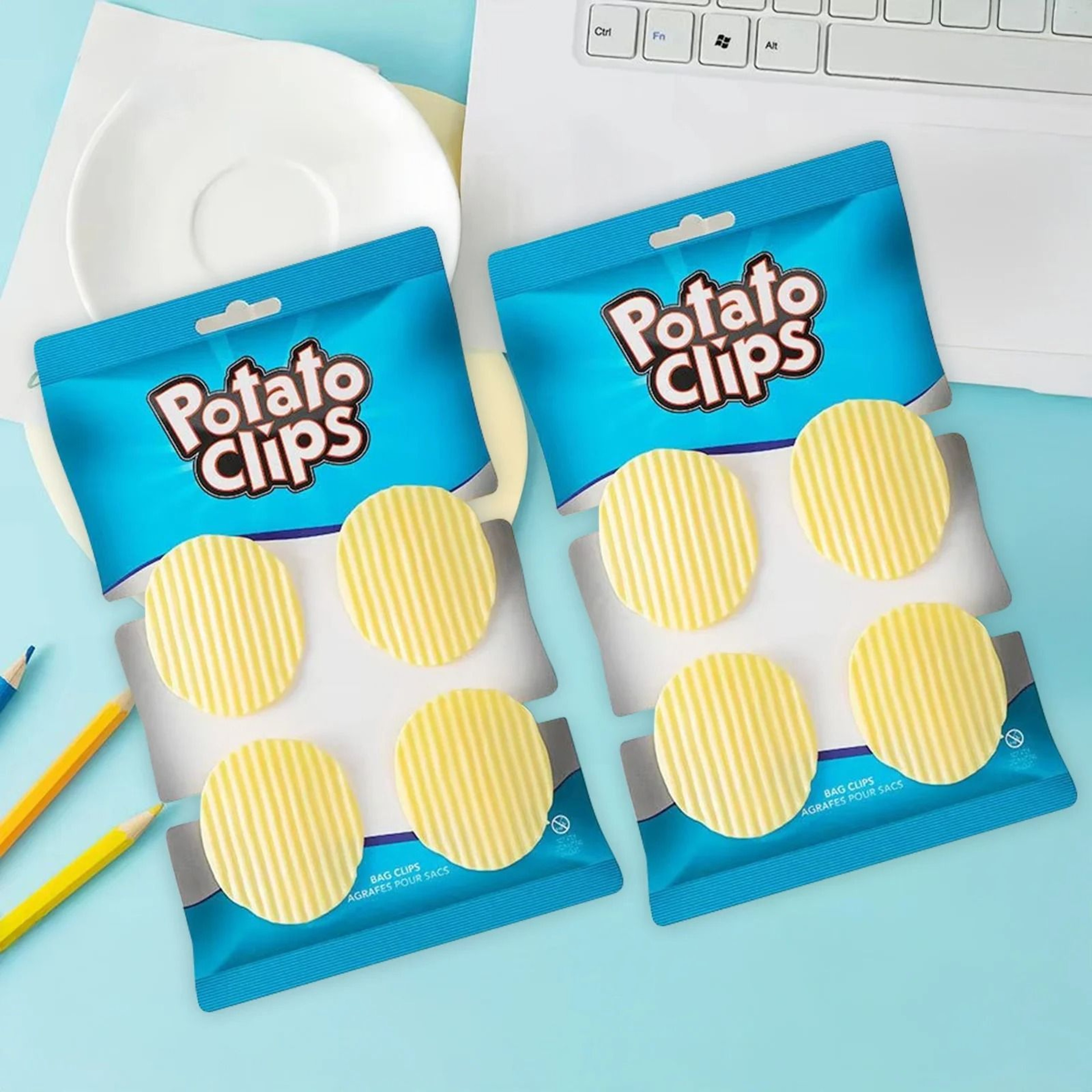 4Piece ChipShaped Food Bag Clips  Fun  Durable FreshKeeping Sealed Clips For Snack Bags Bills And D 9